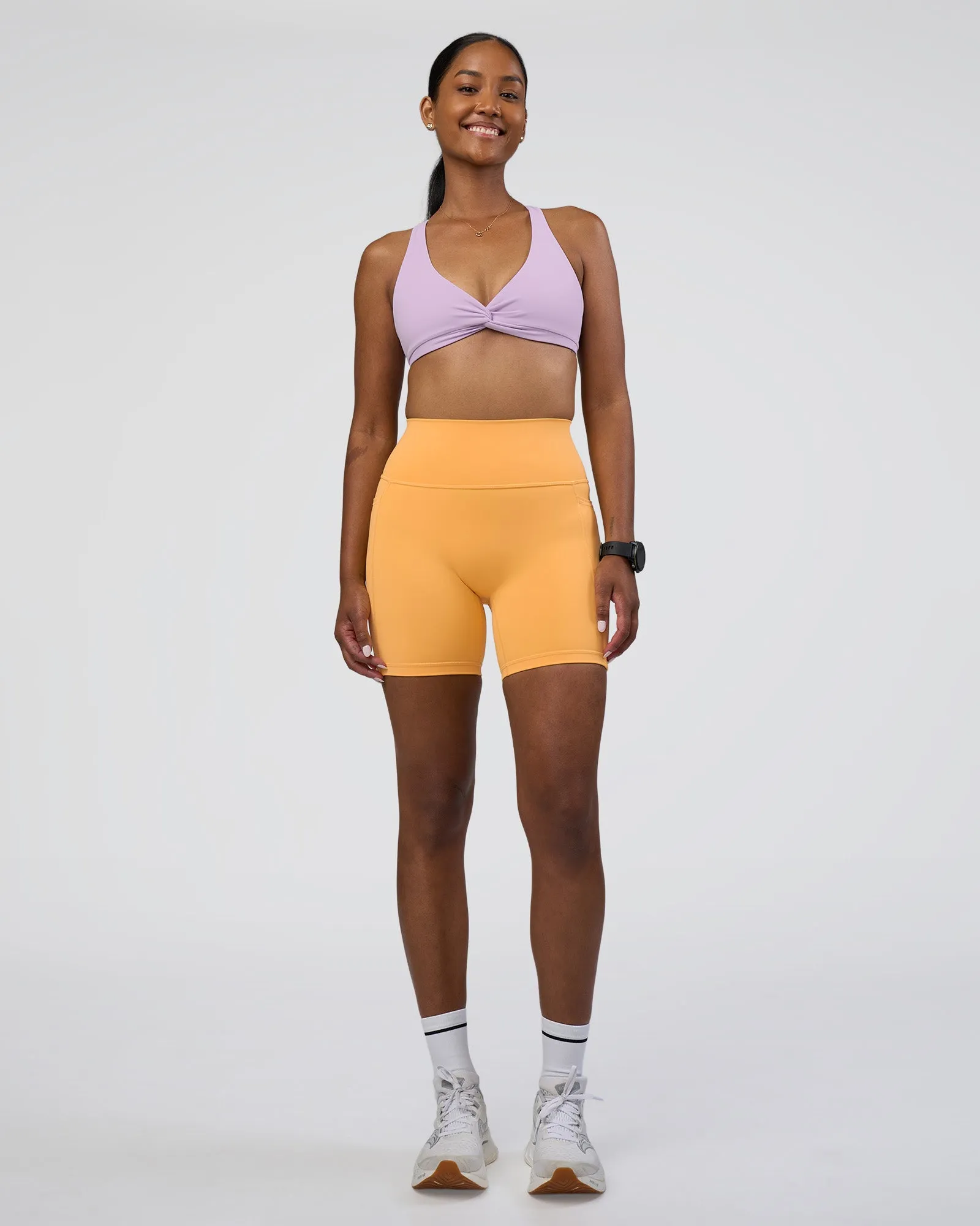 Fusion Ultra High-Rise 6" Short Pockets - Warm Apricot sold by LSKD product image thumbnail 5