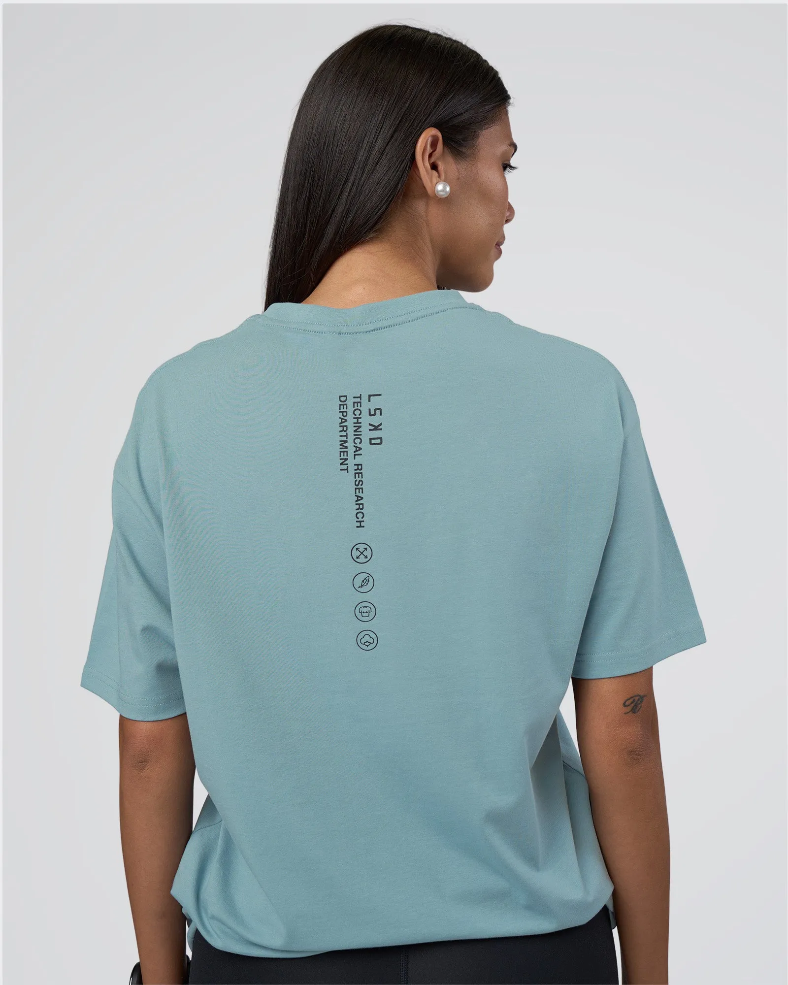 Research Department FLXCotton Oversized Tee - Smoke Blue sold by LSKD product image thumbnail 5