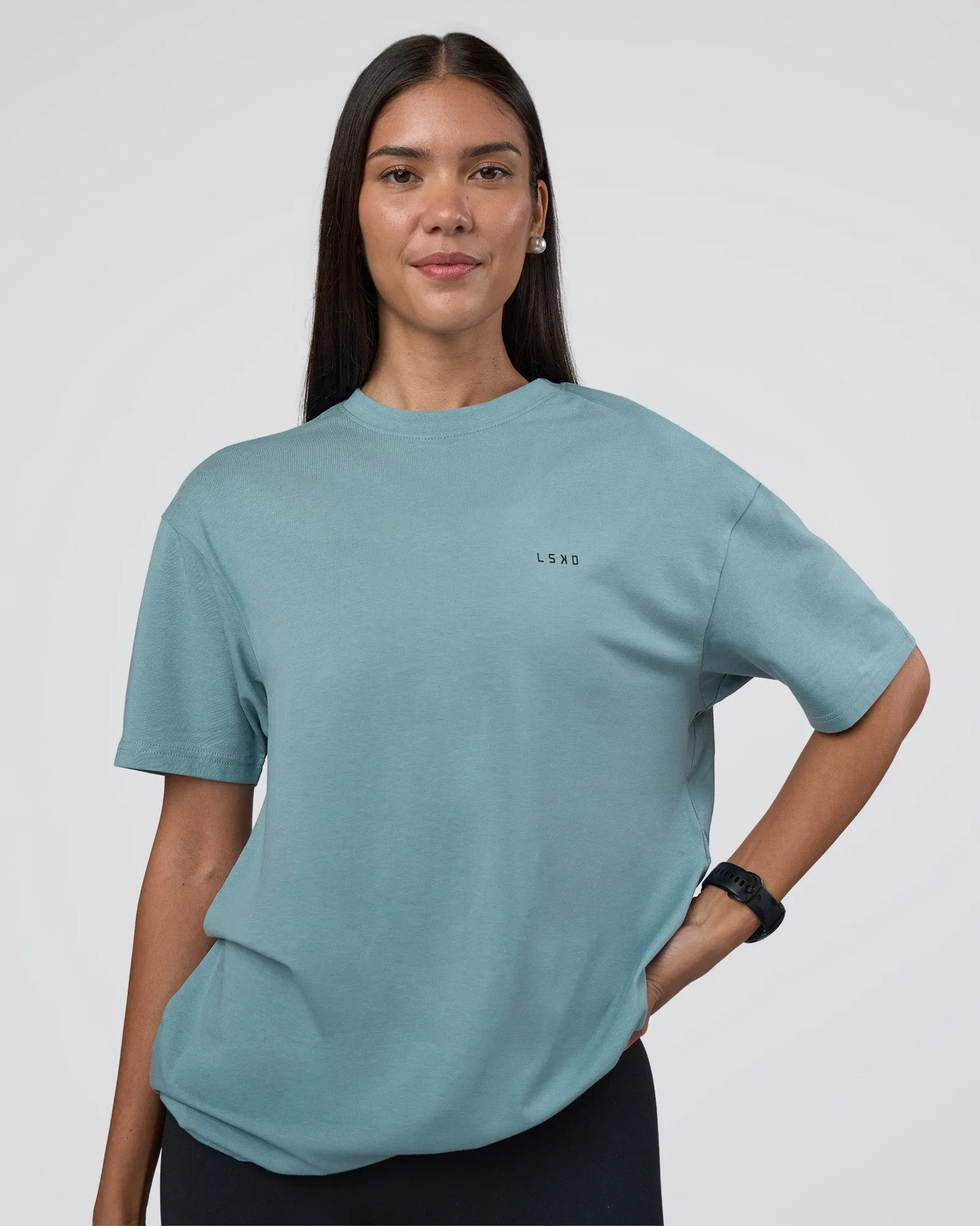 Research Department FLXCotton Oversized Tee - Smoke Blue sold by LSKD product image thumbnail 4