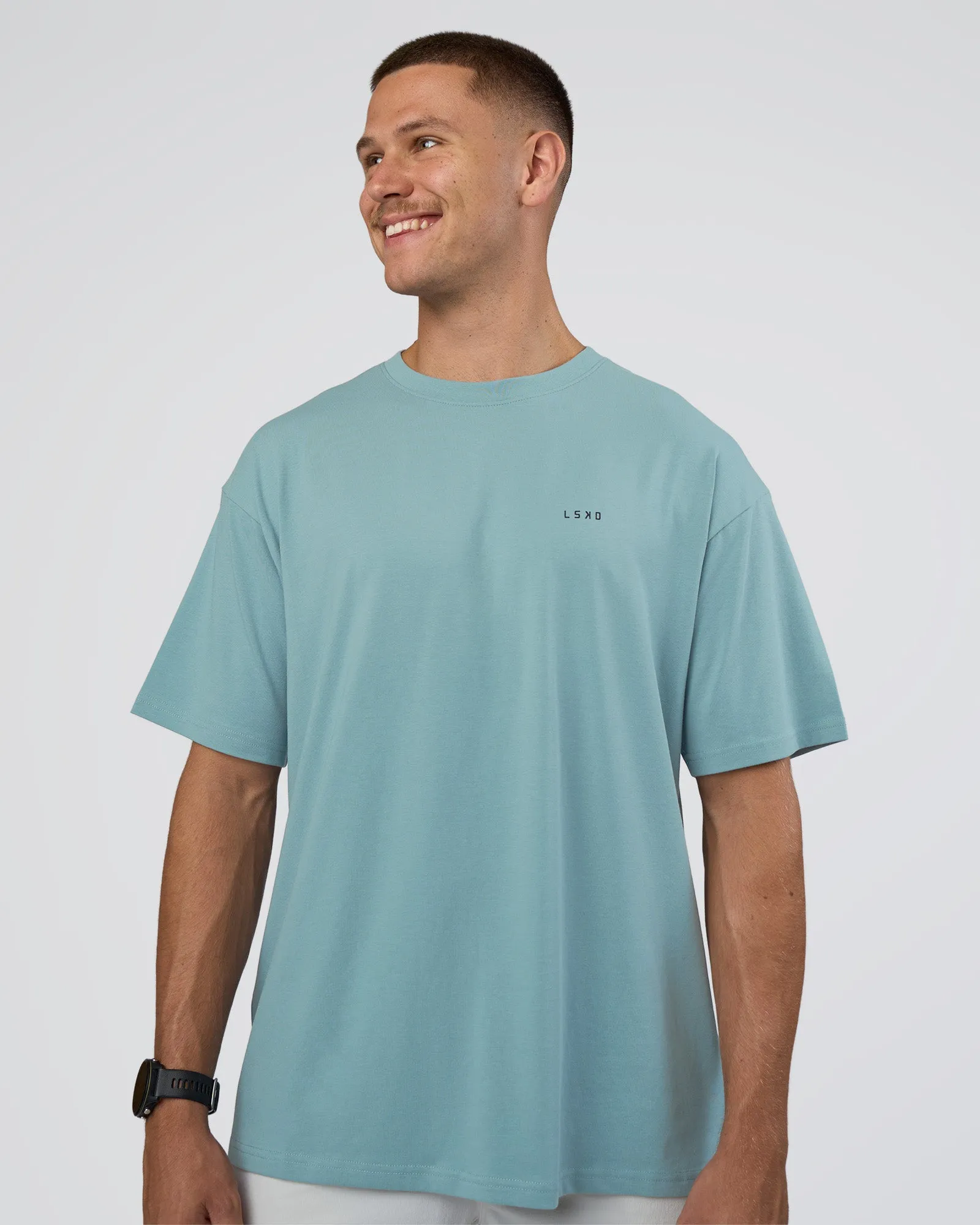 Research Department FLXCotton Oversized Tee - Smoke Blue sold by LSKD product image thumbnail 2