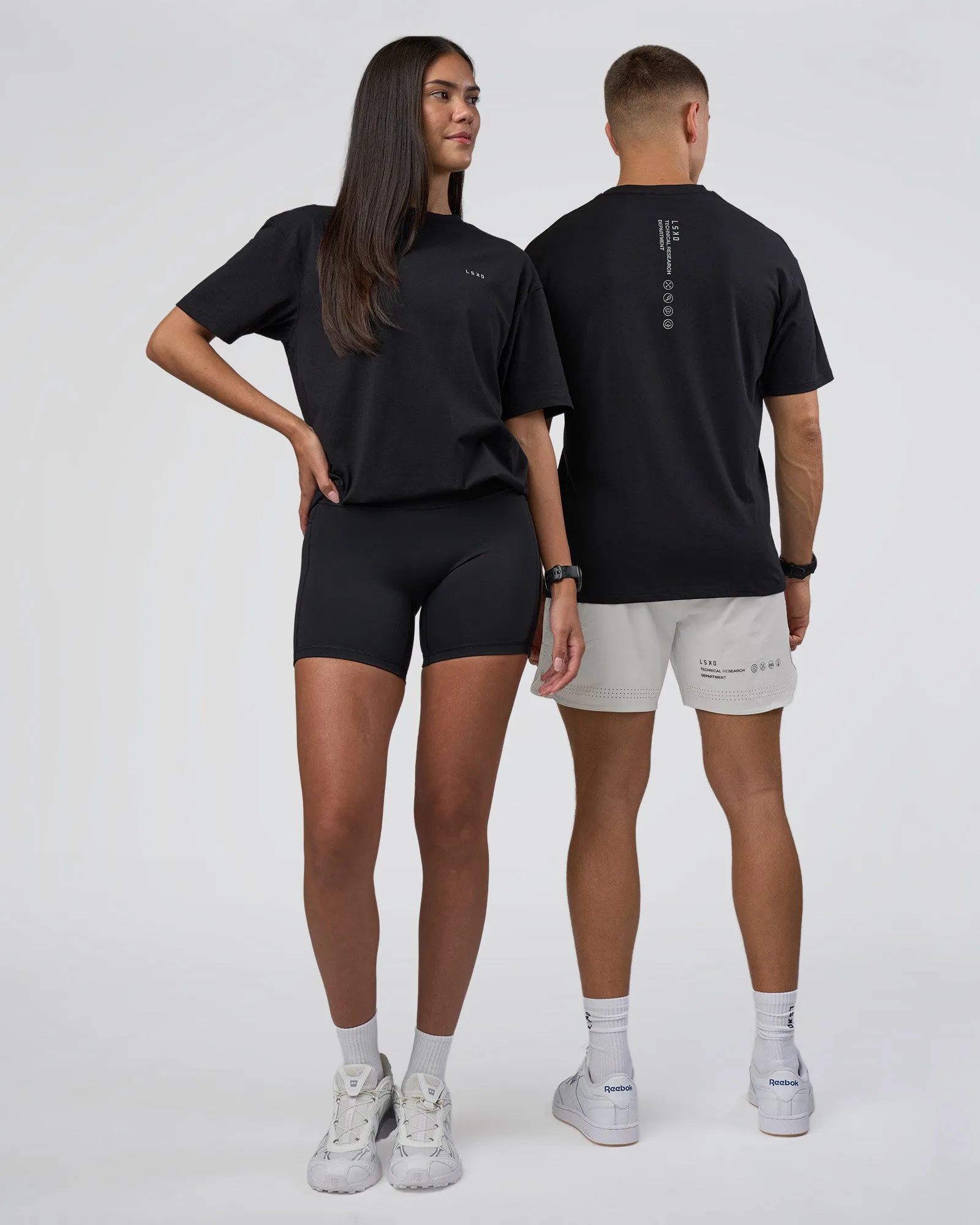 Research Department FLXCotton Oversized Tee - Black sold by LSKD