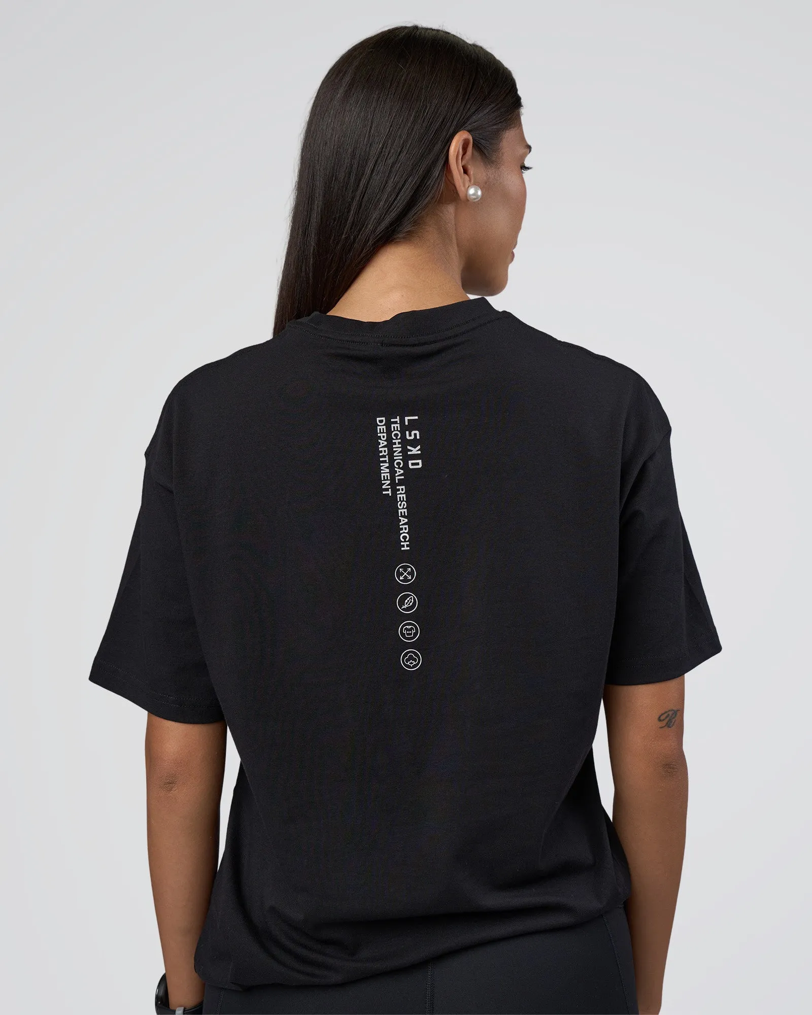 Research Department FLXCotton Oversized Tee - Black sold by LSKD product image thumbnail 4
