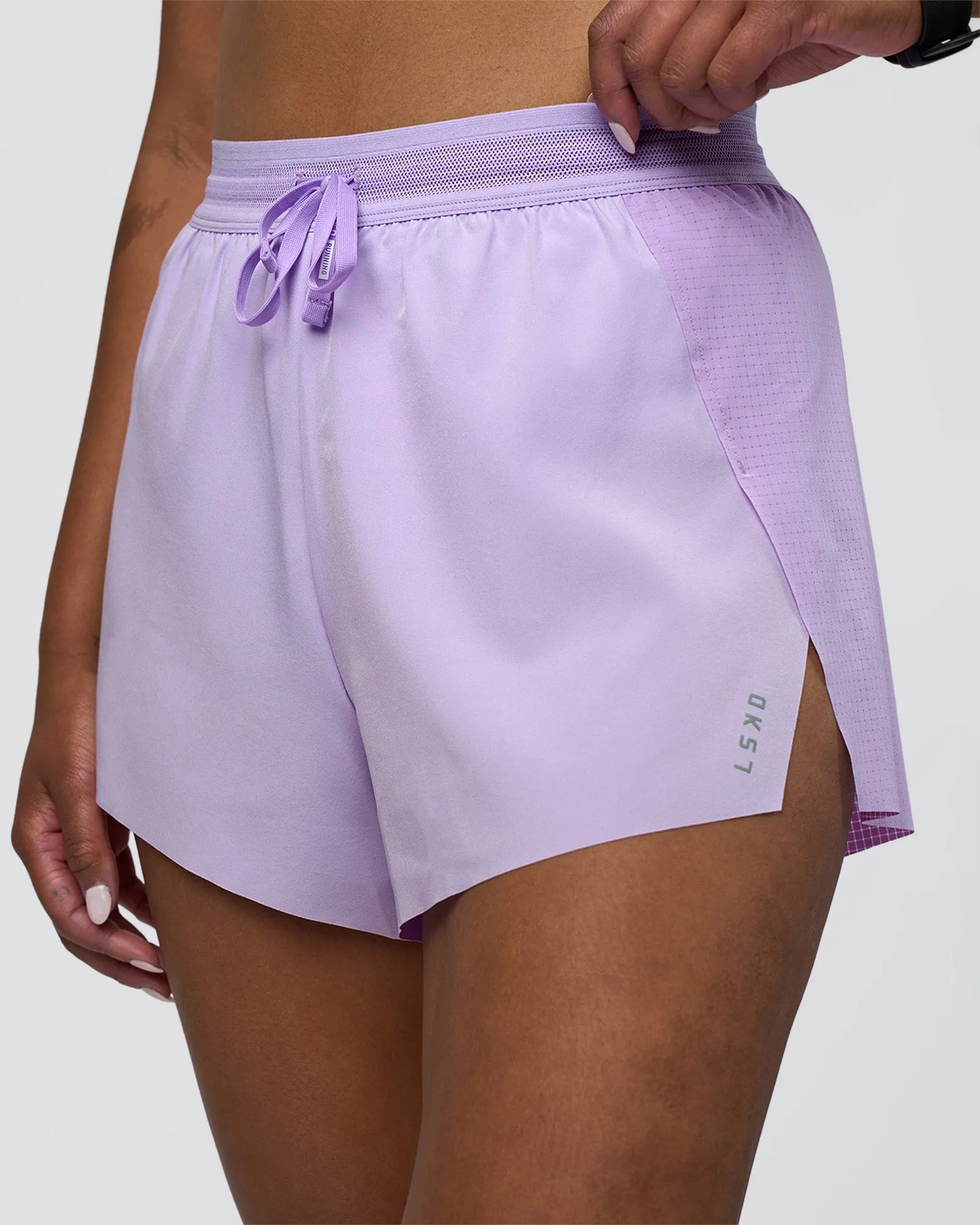 Accelerate 3" High-Rise Running Short - Pale Lilac sold by LSKD product image thumbnail 2
