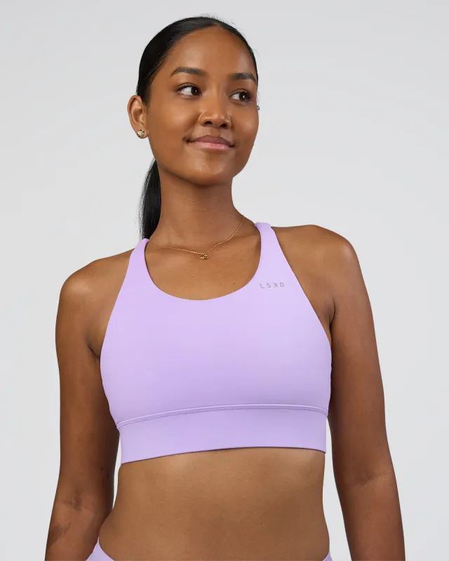 Accelerate Sports Bra - Pale Lilac sold by LSKD