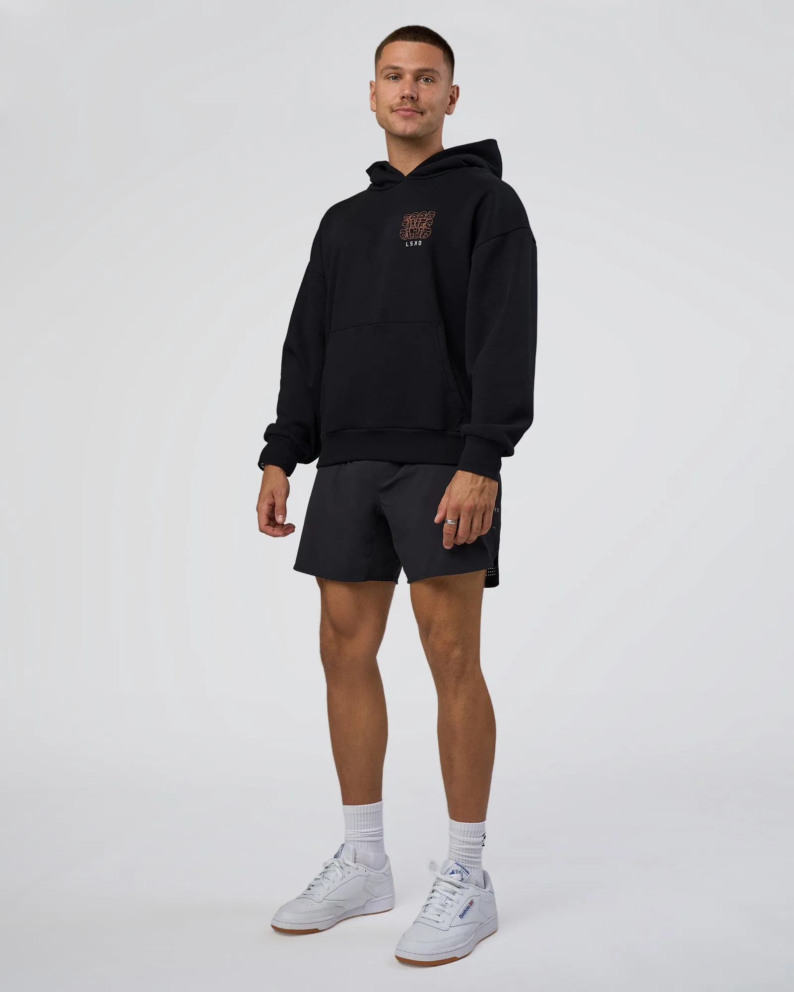 GTC CVC Fleece Unisex Oversized Hoodie - Black-Cantaloupe sold by LSKD product image thumbnail 5