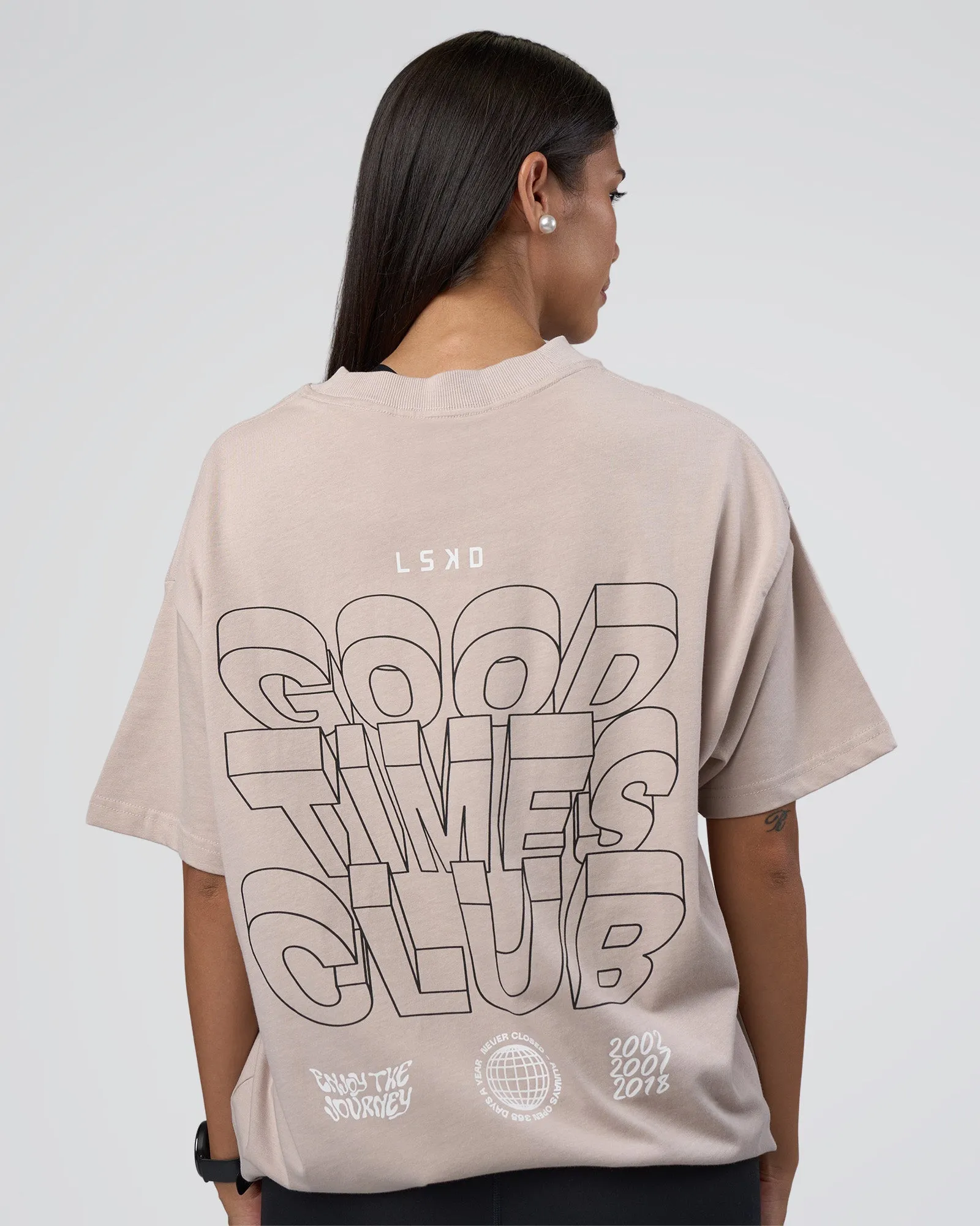 GTC Heavyweight Oversized Tee - Warm Grey-Black sold by LSKD product image thumbnail 2