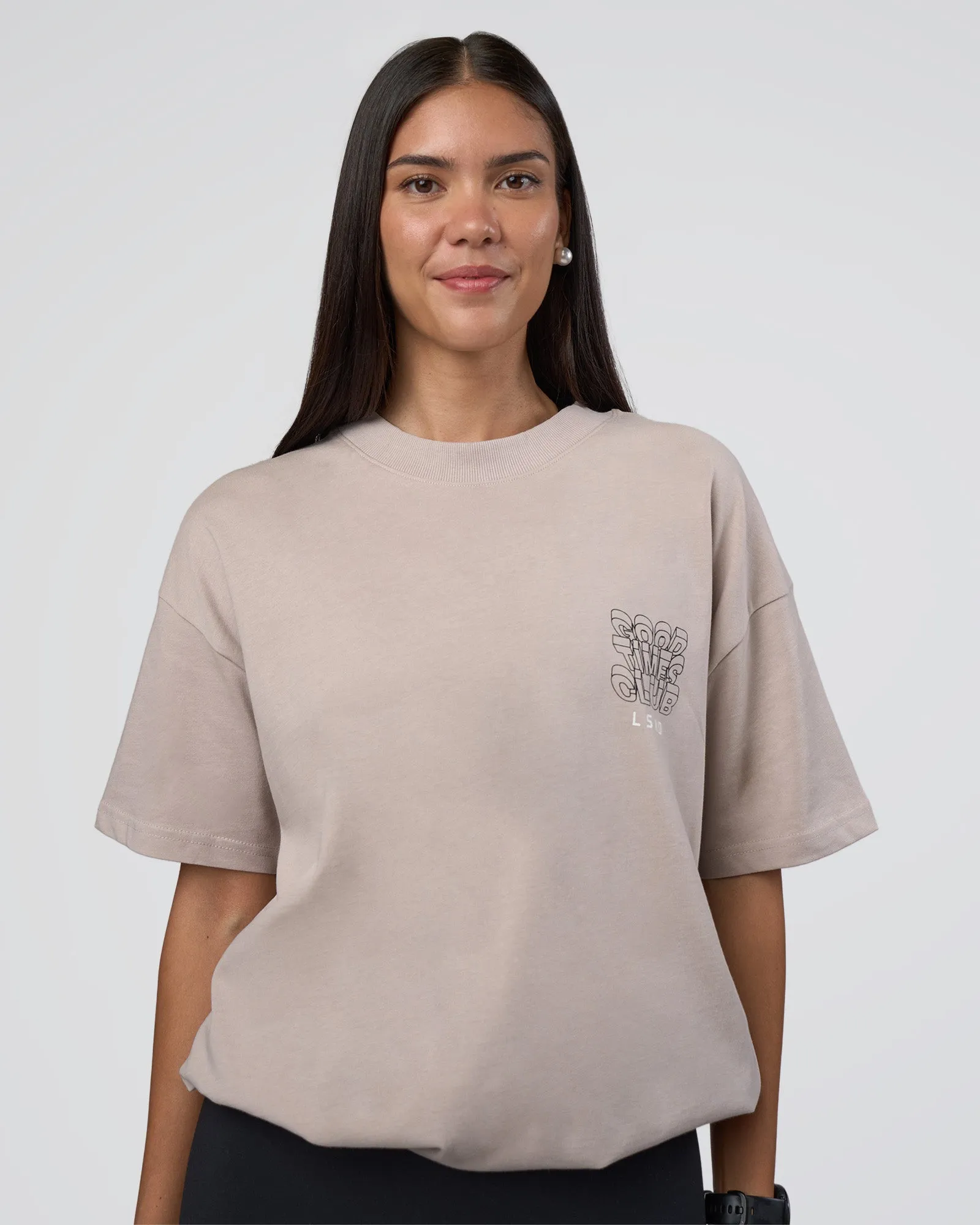 GTC Heavyweight Oversized Tee - Warm Grey-Black sold by LSKD product image thumbnail 3