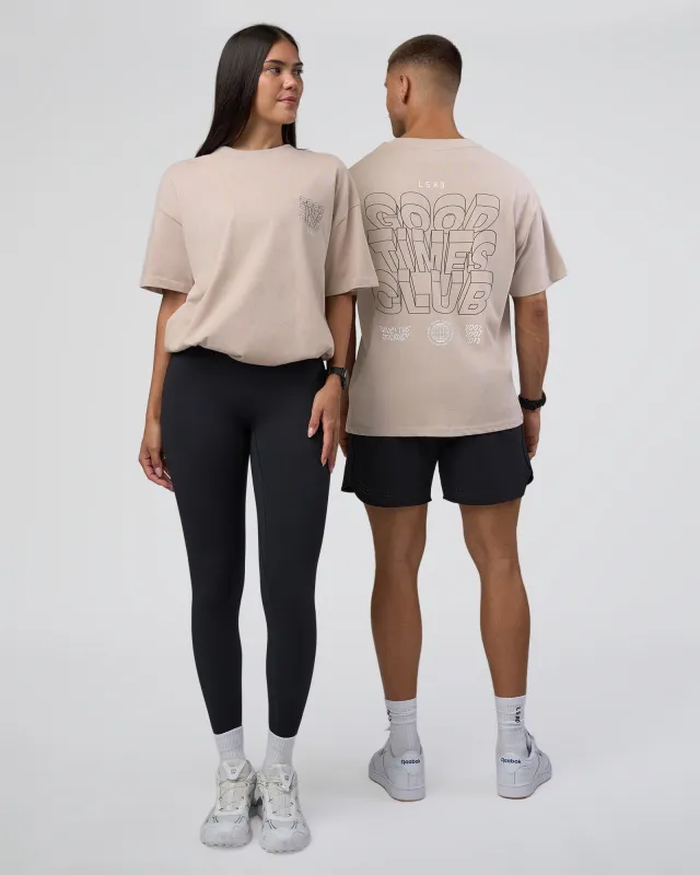 GTC Heavyweight Oversized Tee - Warm Grey-Black sold by LSKD