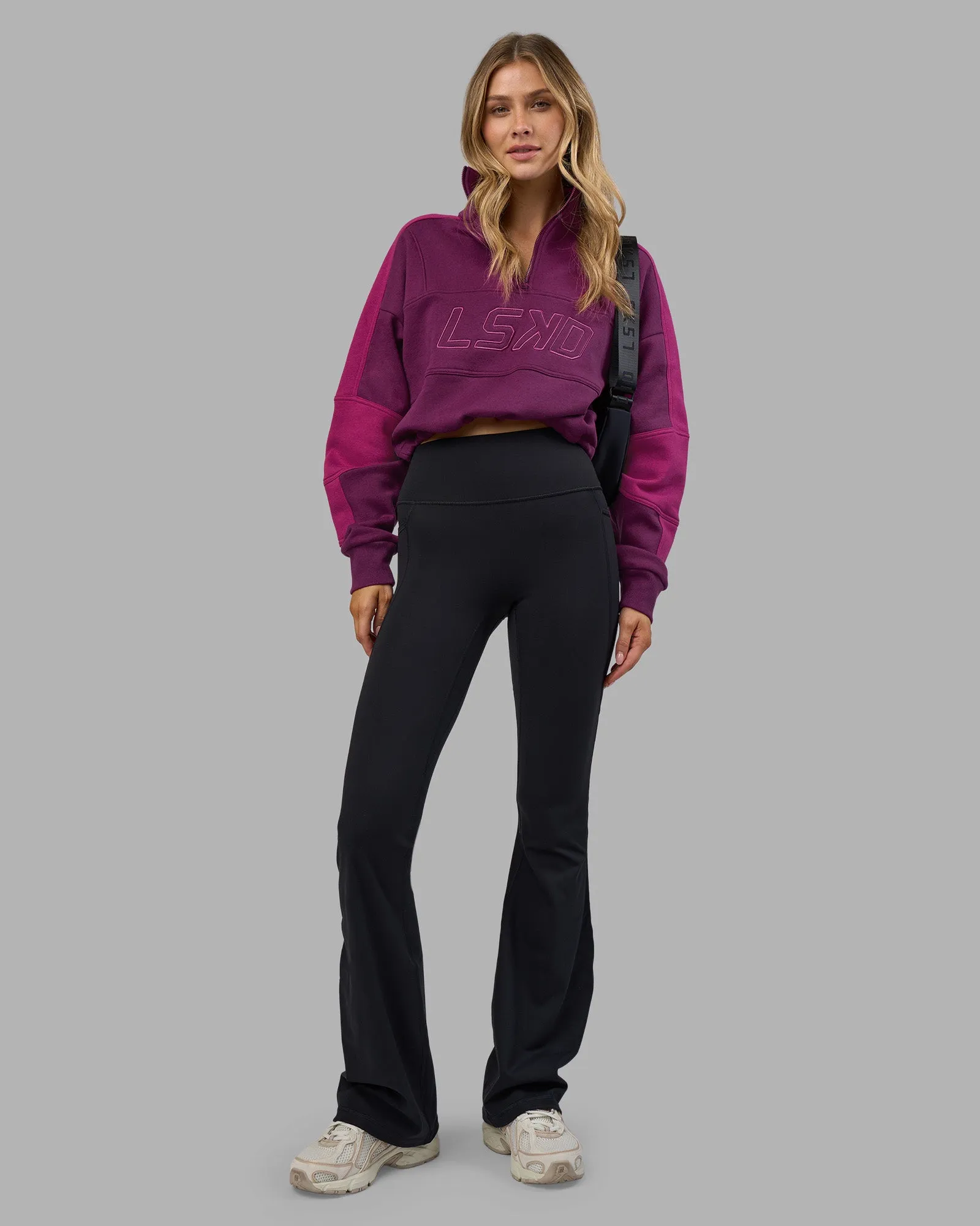 Slam Quarter Zip Sweater - Plum Caspia-Boysenberry sold by LSKD product image thumbnail 5