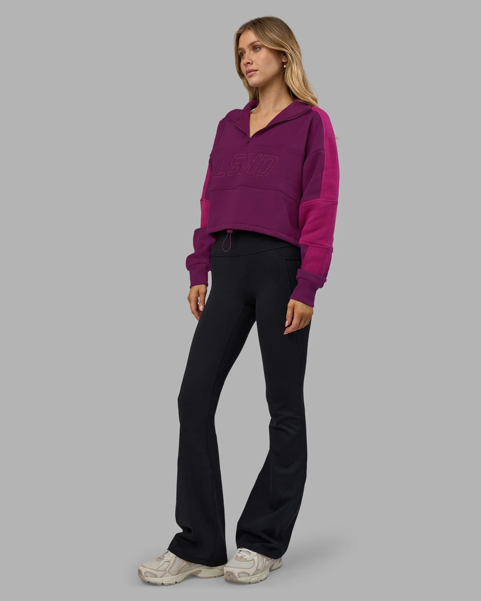Slam Quarter Zip Sweater - Plum Caspia-Boysenberry sold by LSKD product image thumbnail 2