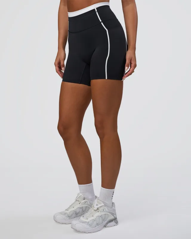 Liberate Contrast High-Rise 6" Short Pockets - Black-White sold by LSKD