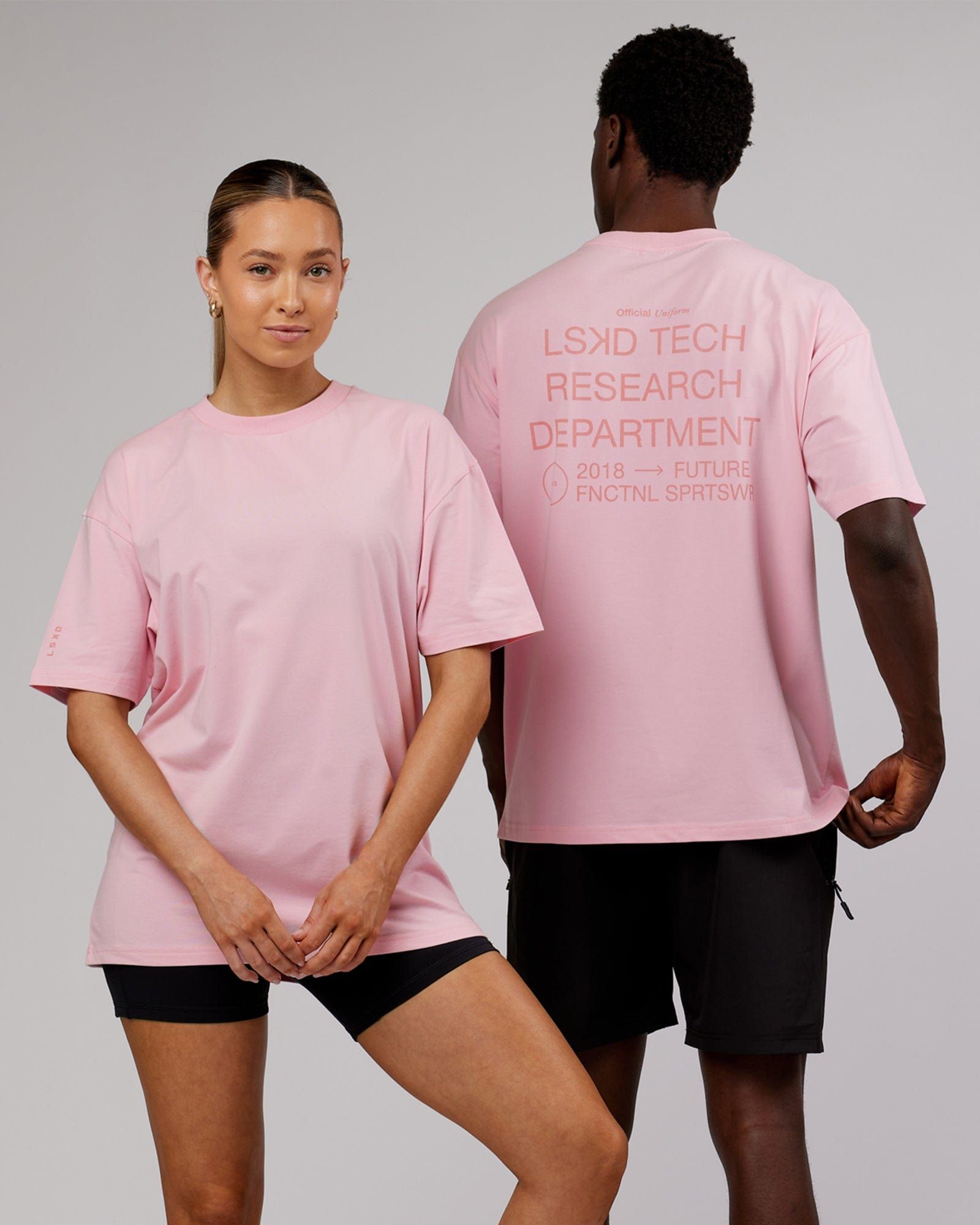 Unisex LTRD FLXCotton Tee Oversize - Bleached Mauve sold by LSKD