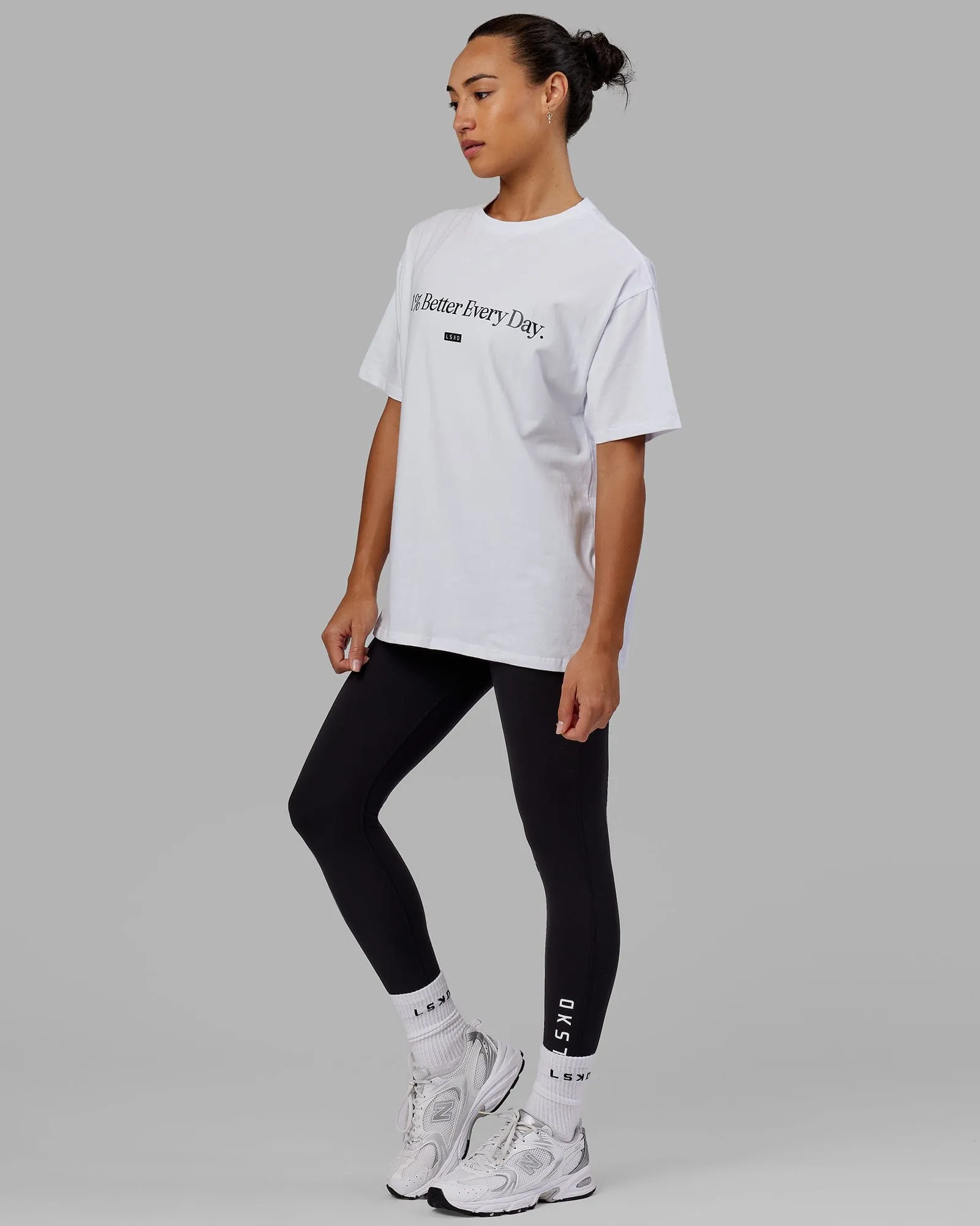 1% Better FLXCotton Tee Oversize - White sold by LSKD product image thumbnail 3