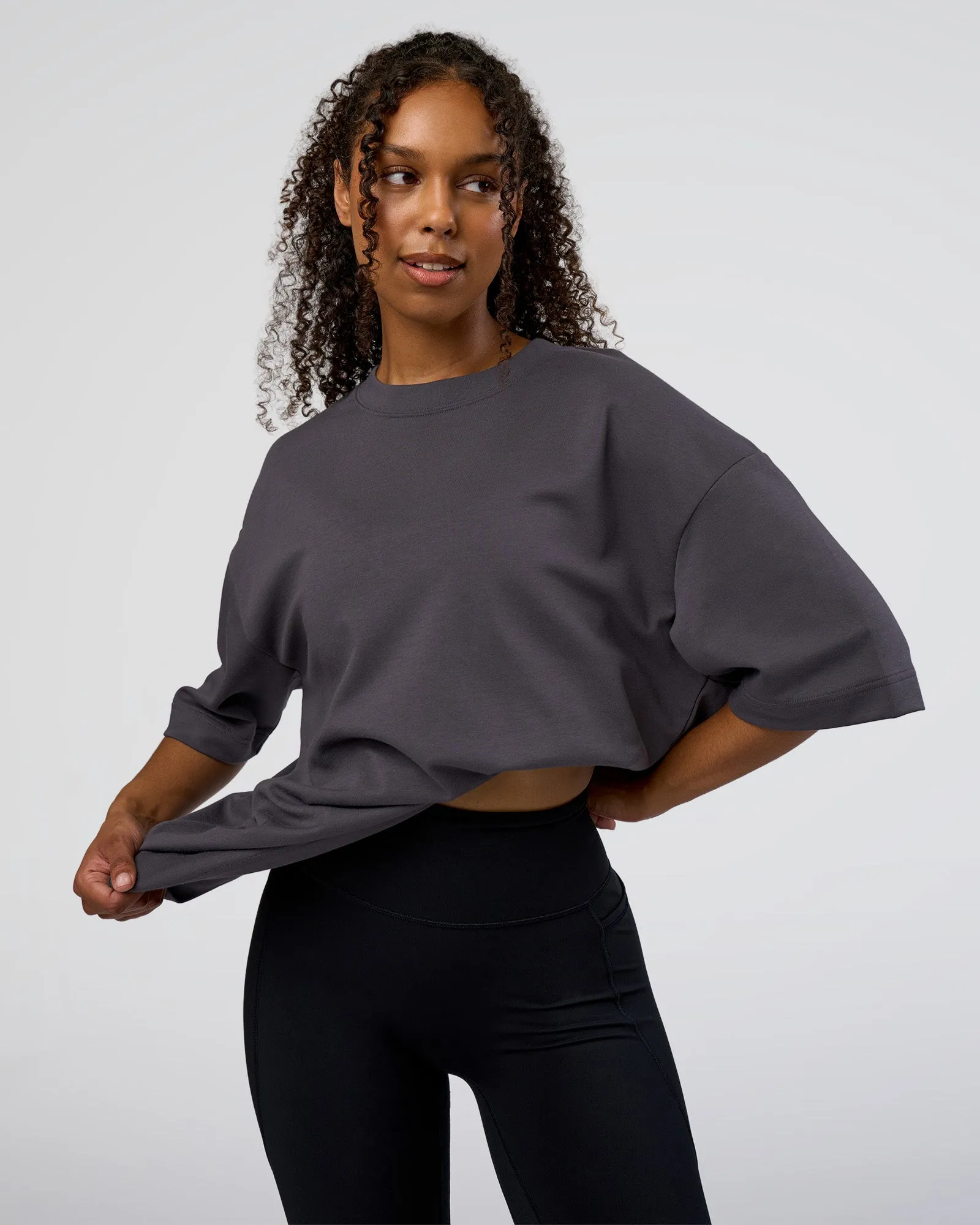 AfterDark ZeroCrease Oversized Tee - Dark Storm sold by LSKD product image thumbnail 4