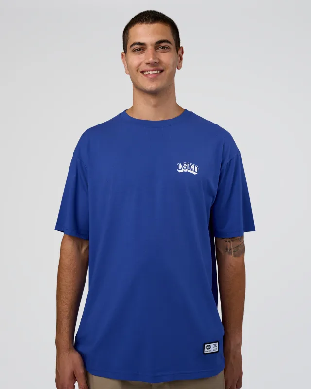 Grid FLXCotton Oversized Tee - Power Cobalt-White sold by LSKD