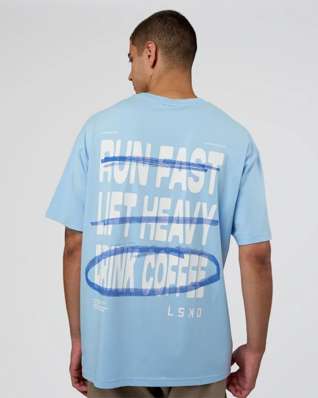 Coffee Run FLXCotton Oversized Tee - Open Air-White sold by LSKD