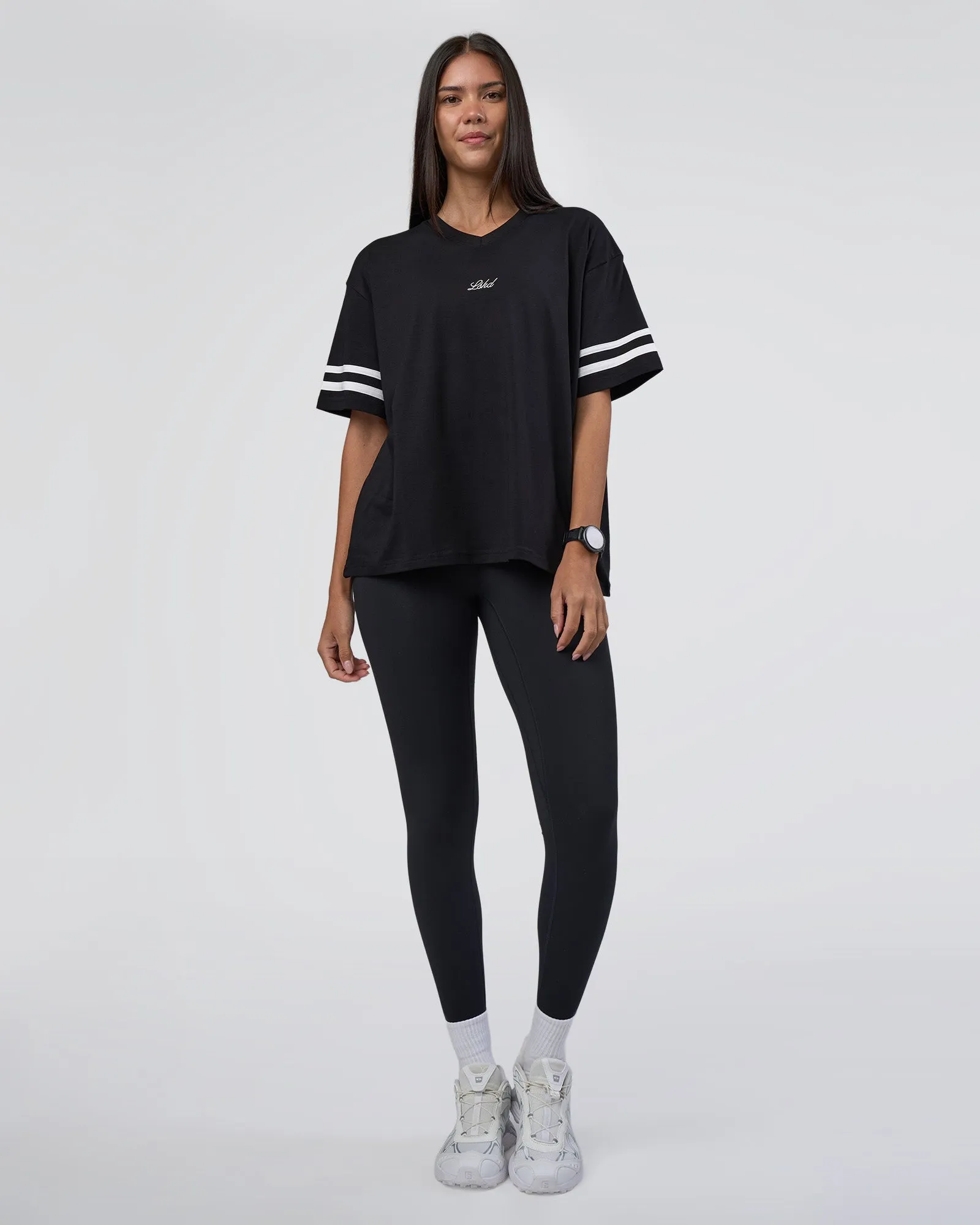Victory FLXCotton Oversized Tee - Black-White sold by LSKD product image thumbnail 5