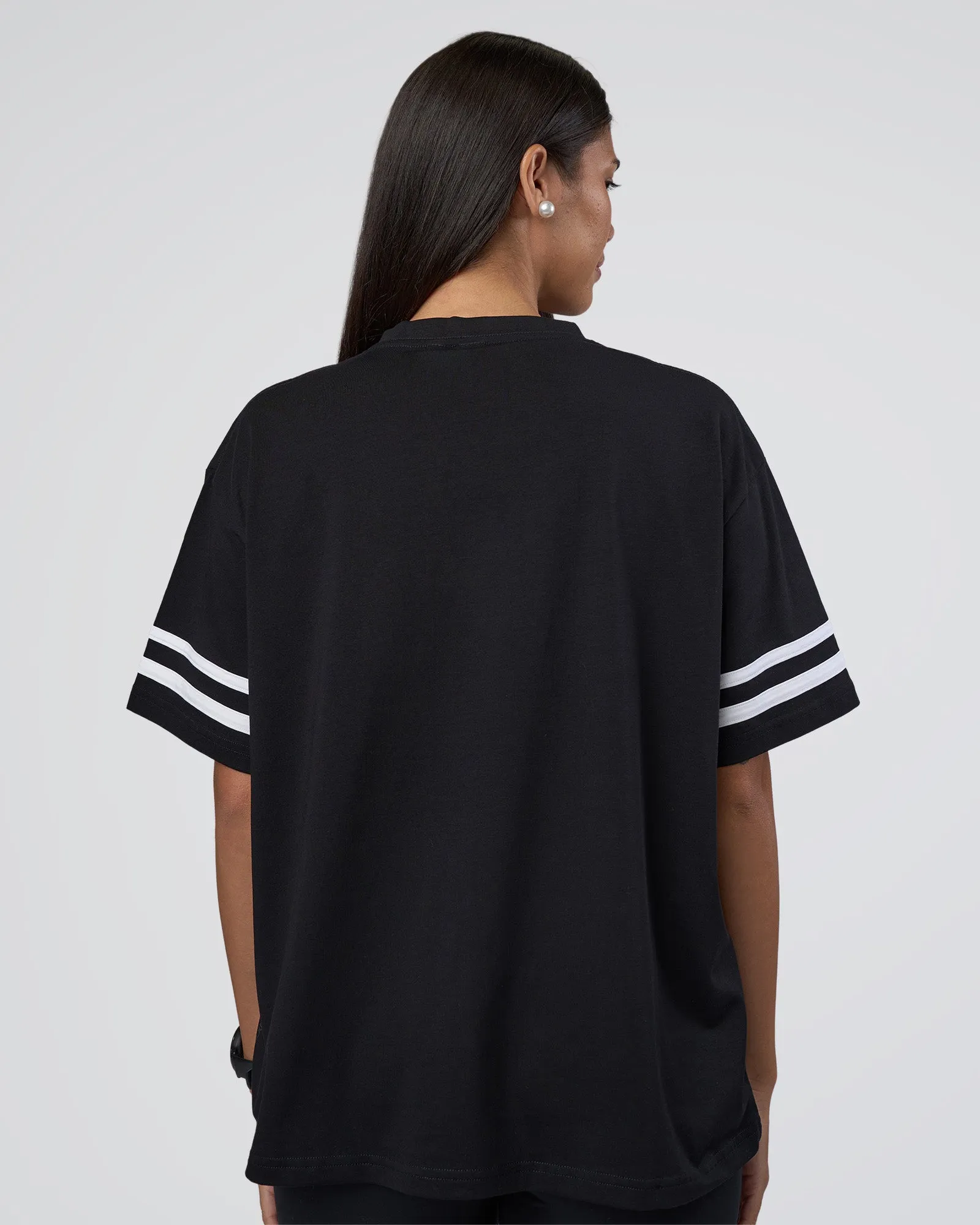 Victory FLXCotton Oversized Tee - Black-White sold by LSKD product image thumbnail 4
