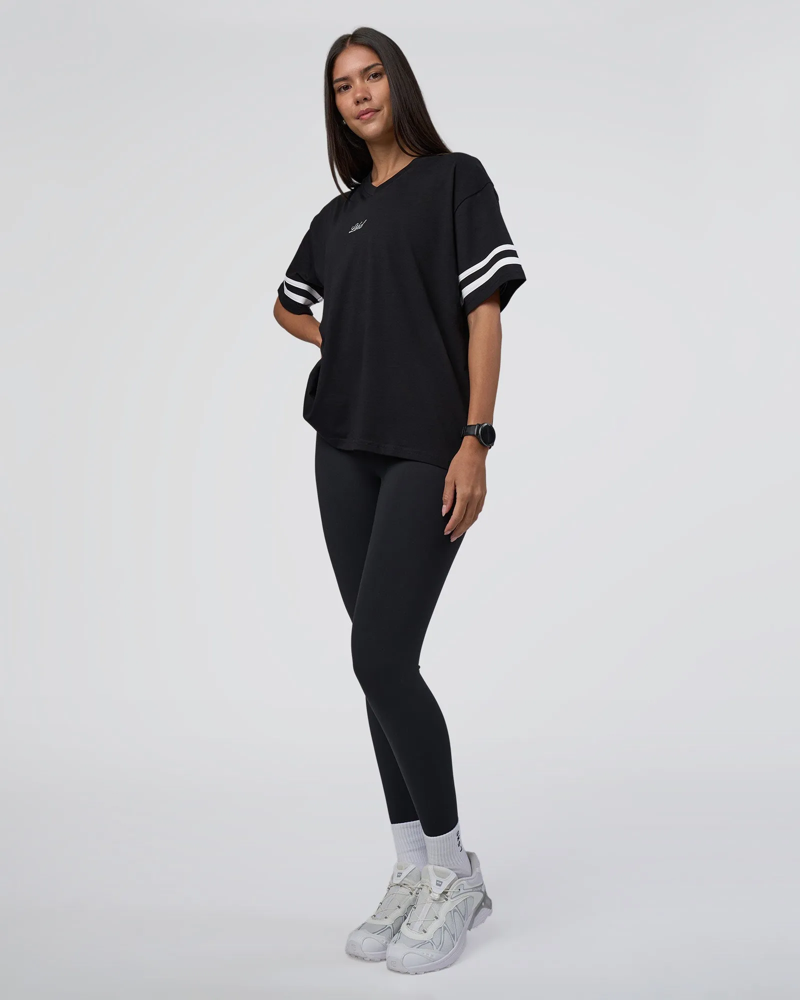 Victory FLXCotton Oversized Tee - Black-White sold by LSKD product image thumbnail 3