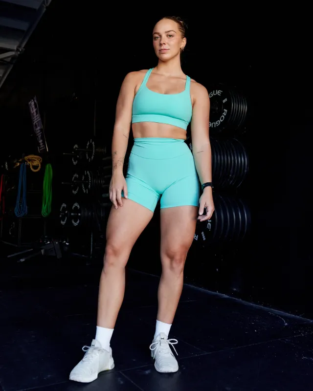 Fusion Ultra High-Rise 6" Short Pockets - Aquatic Awe sold by LSKD