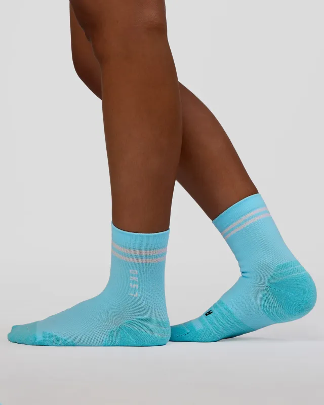 Accelerate Performance Quarter Socks - Baltic Sea-White sold by LSKD