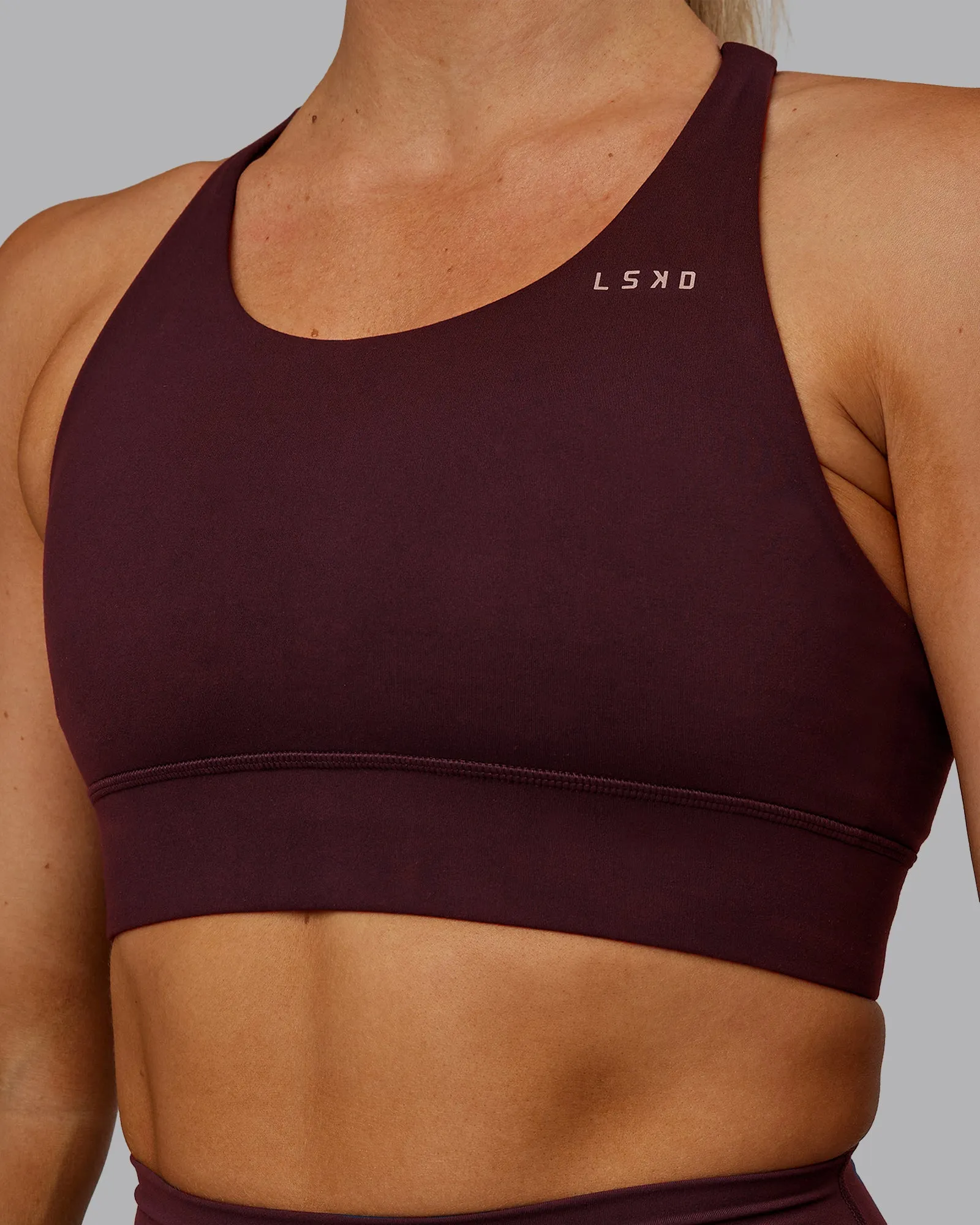 Accelerate Sports Bra - Cherry Lacquer sold by LSKD product image thumbnail 4