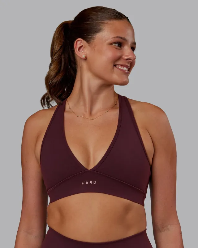 Stamina Sports Bra - Cherry Lacquer sold by LSKD