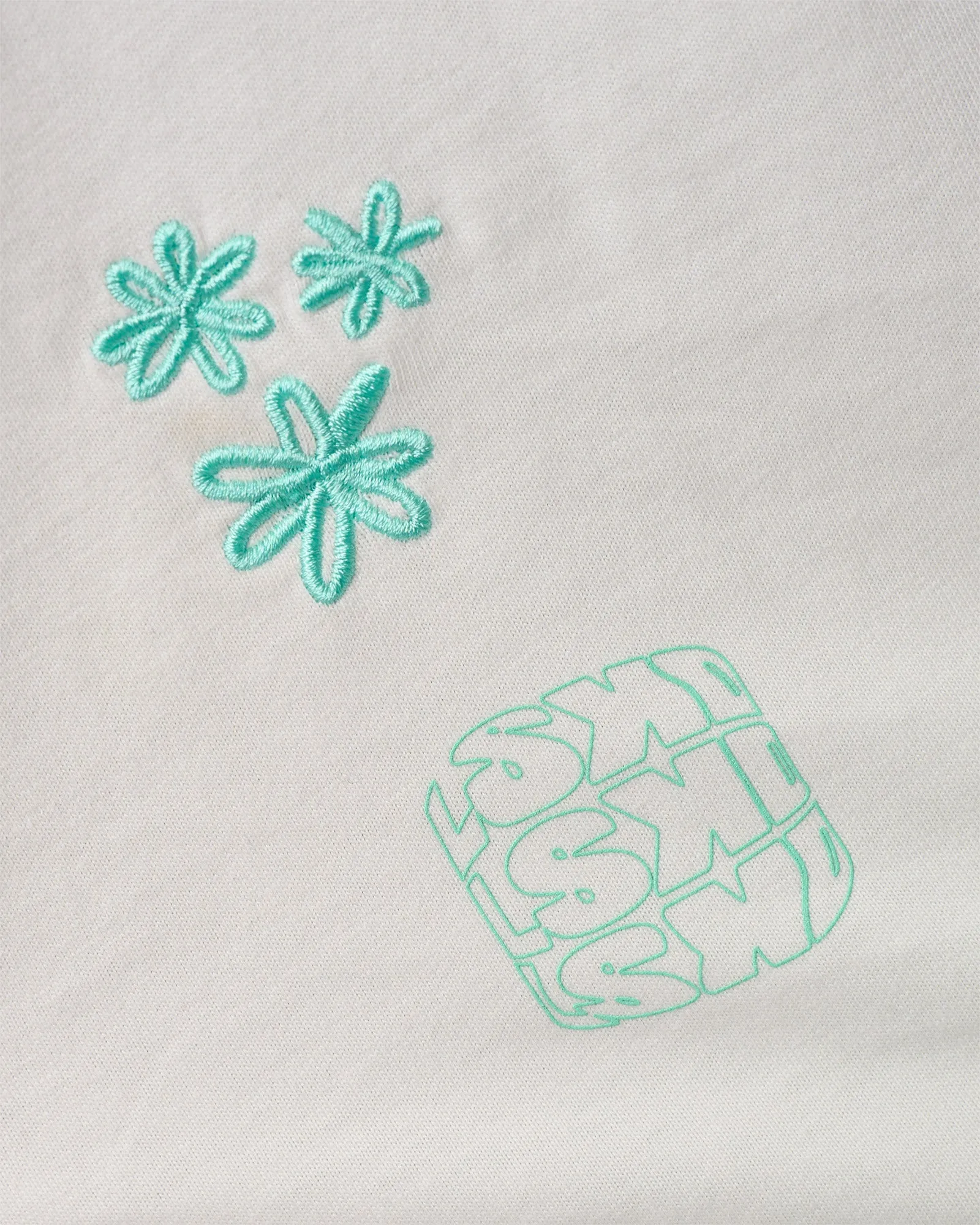 Sticker Heavyweight Oversized Tee - Off White-Jelly Mint sold by LSKD product image thumbnail 2