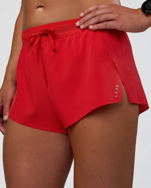 Accelerate 3" Mid-Rise Running Short - Flame sold by LSKD