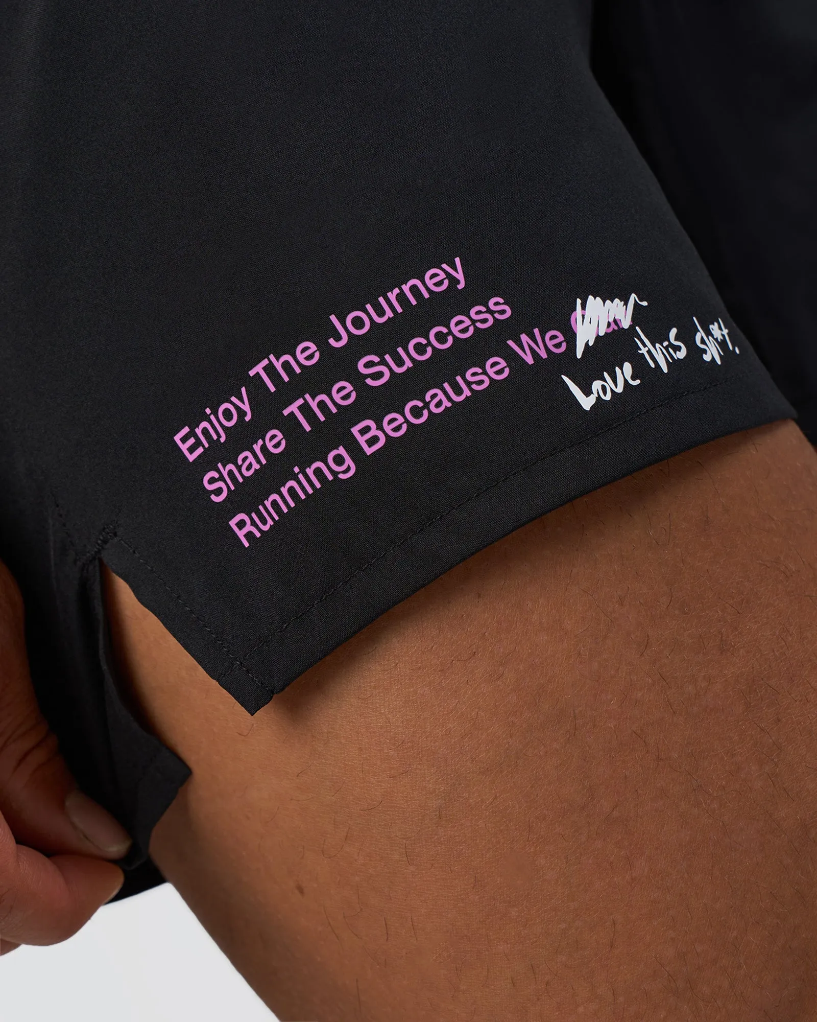 Pace 5" Lined Running Short - Black-Ultra Fuchsia sold by LSKD product image thumbnail 5