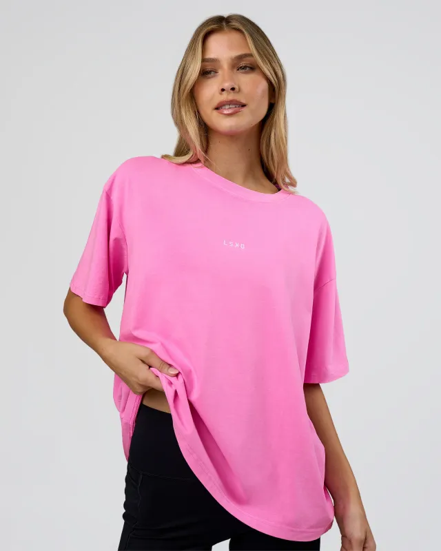 Go-To FLXCotton Oversized Tee - Ultra Fuchsia Washed sold by LSKD