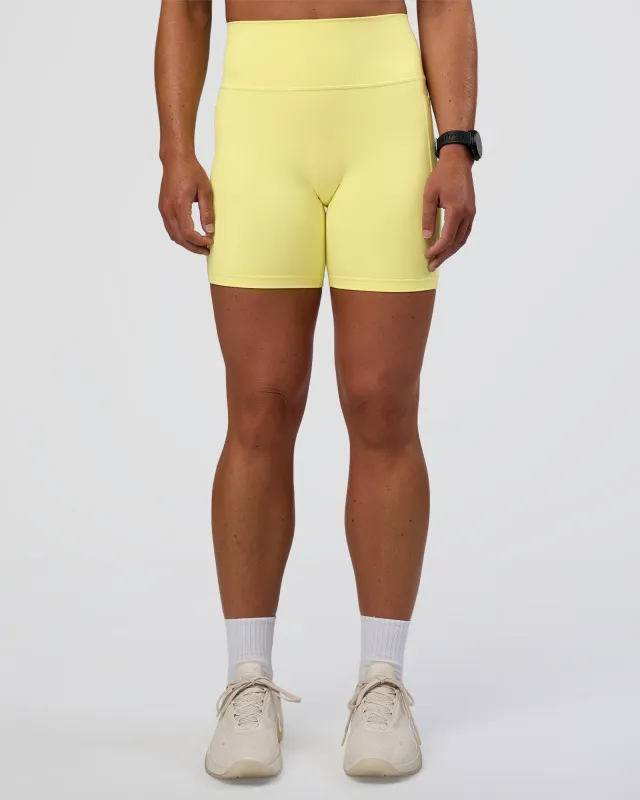 Fusion Ultra High-Rise 6" Short Pockets - Yellow Fizz sold by LSKD