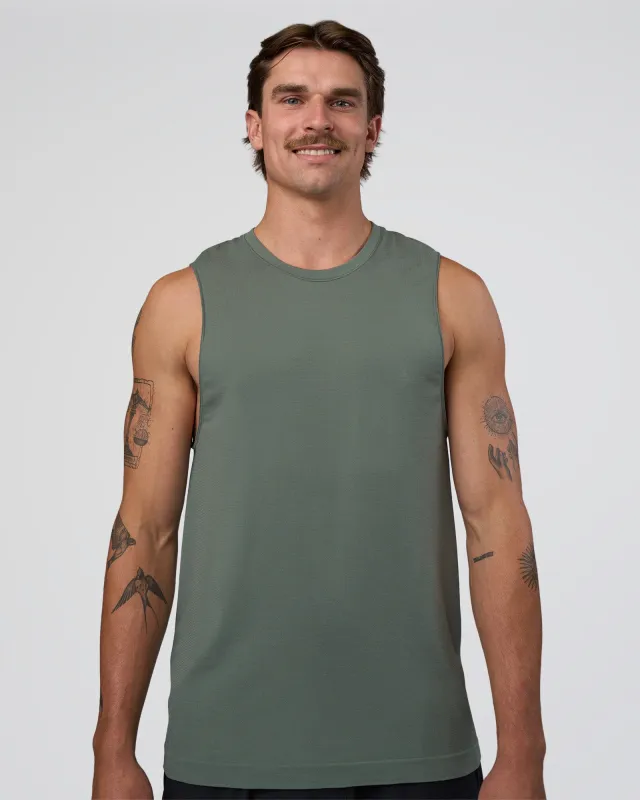 AeroFLX+ Seamless Muscle Tank - Graphite/Graphite sold by LSKD