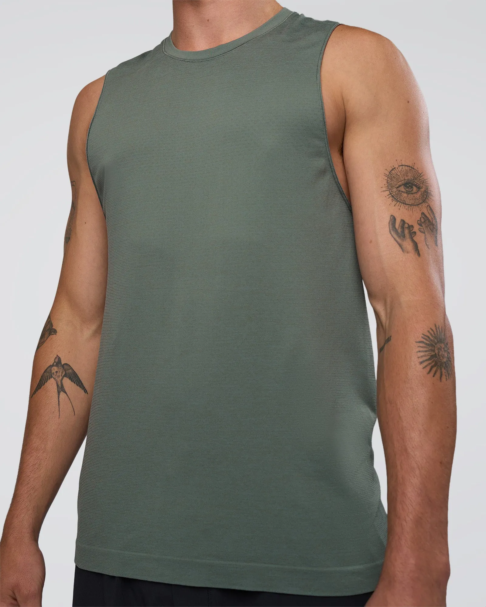 AeroFLX+ Seamless Muscle Tank - Graphite/Graphite sold by LSKD product image thumbnail 5