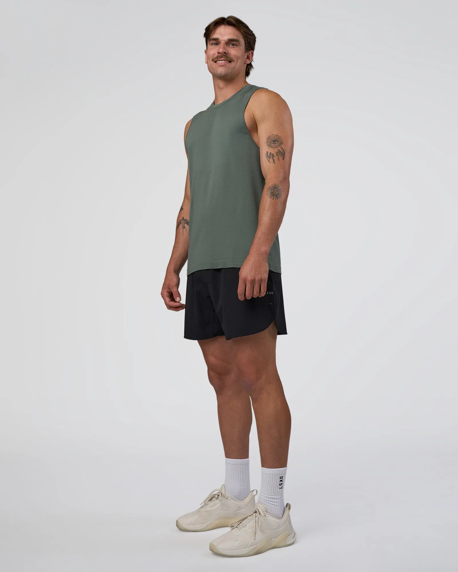 AeroFLX+ Seamless Muscle Tank - Graphite/Graphite sold by LSKD product image thumbnail 2