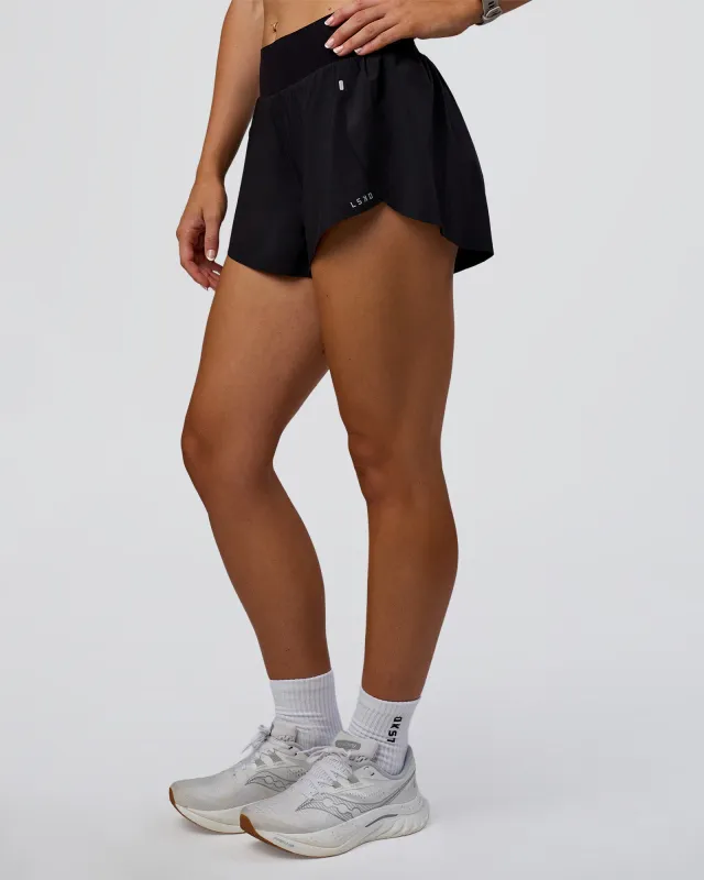 Pacer 3" Run Short - Black sold by LSKD