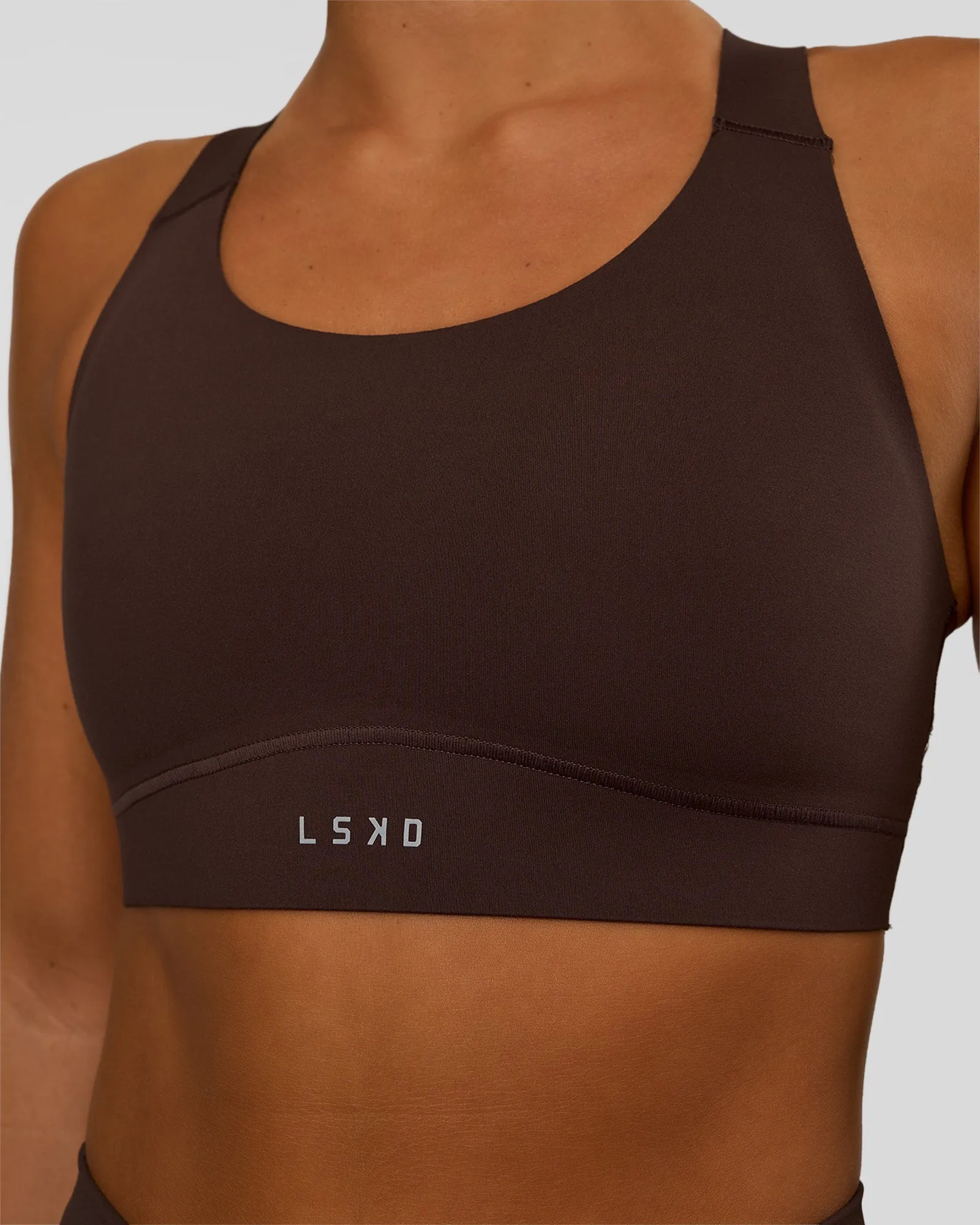 Fusion Sports Bra 2.0 - Hot Chocolate sold by LSKD product image thumbnail 4