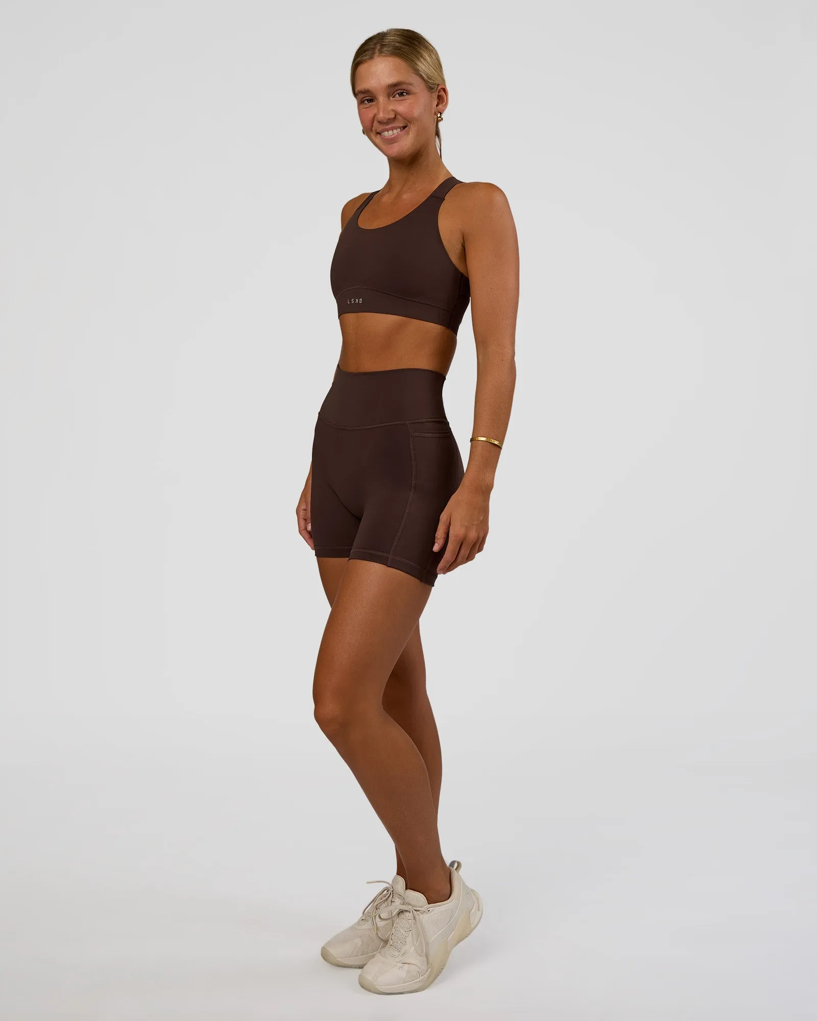 Fusion Sports Bra 2.0 - Hot Chocolate sold by LSKD product image thumbnail 3