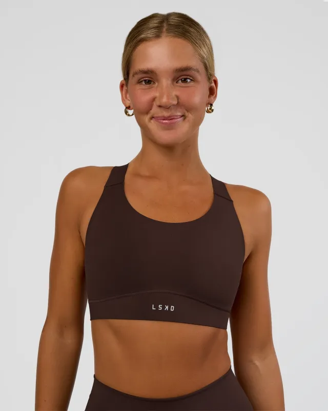 Fusion Sports Bra 2.0 - Hot Chocolate sold by LSKD