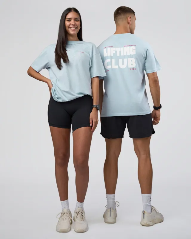 Lifting FLXCotton Oversized Tee - Blue Aura-Ultra Pink sold by LSKD