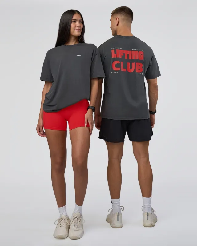 Lifting FLXCotton Oversized Tee - Black Washed-Flame sold by LSKD