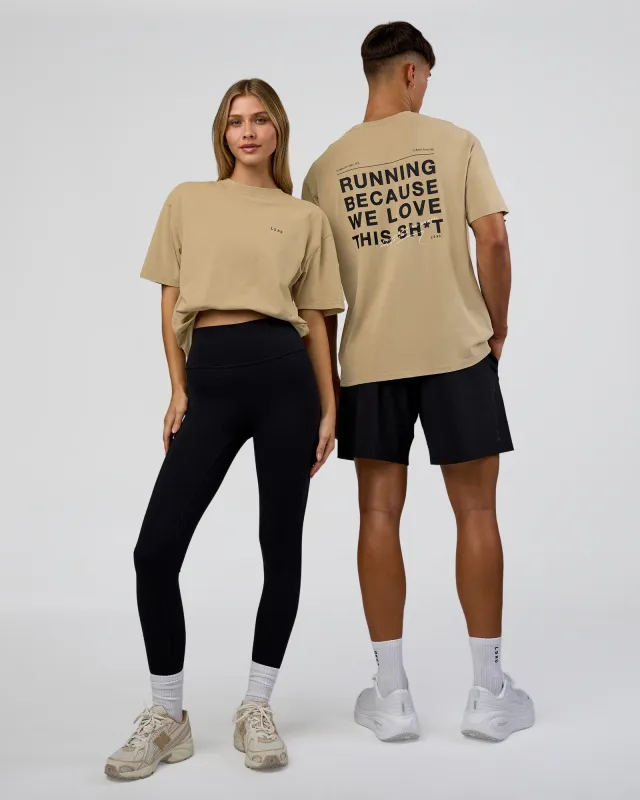 We Love This  FLXCotton Oversized Tee - Greige Washed-Black sold by LSKD