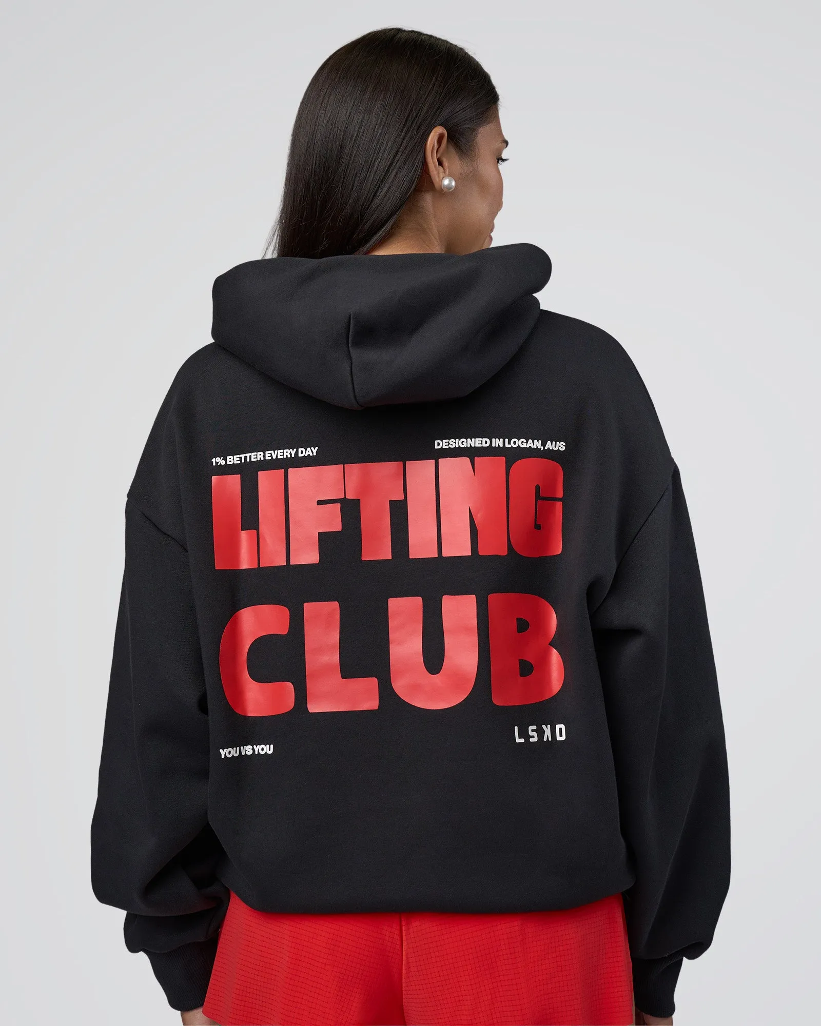 Lifting Unisex Oversized Hoodie - Black-Flame sold by LSKD product image thumbnail 4