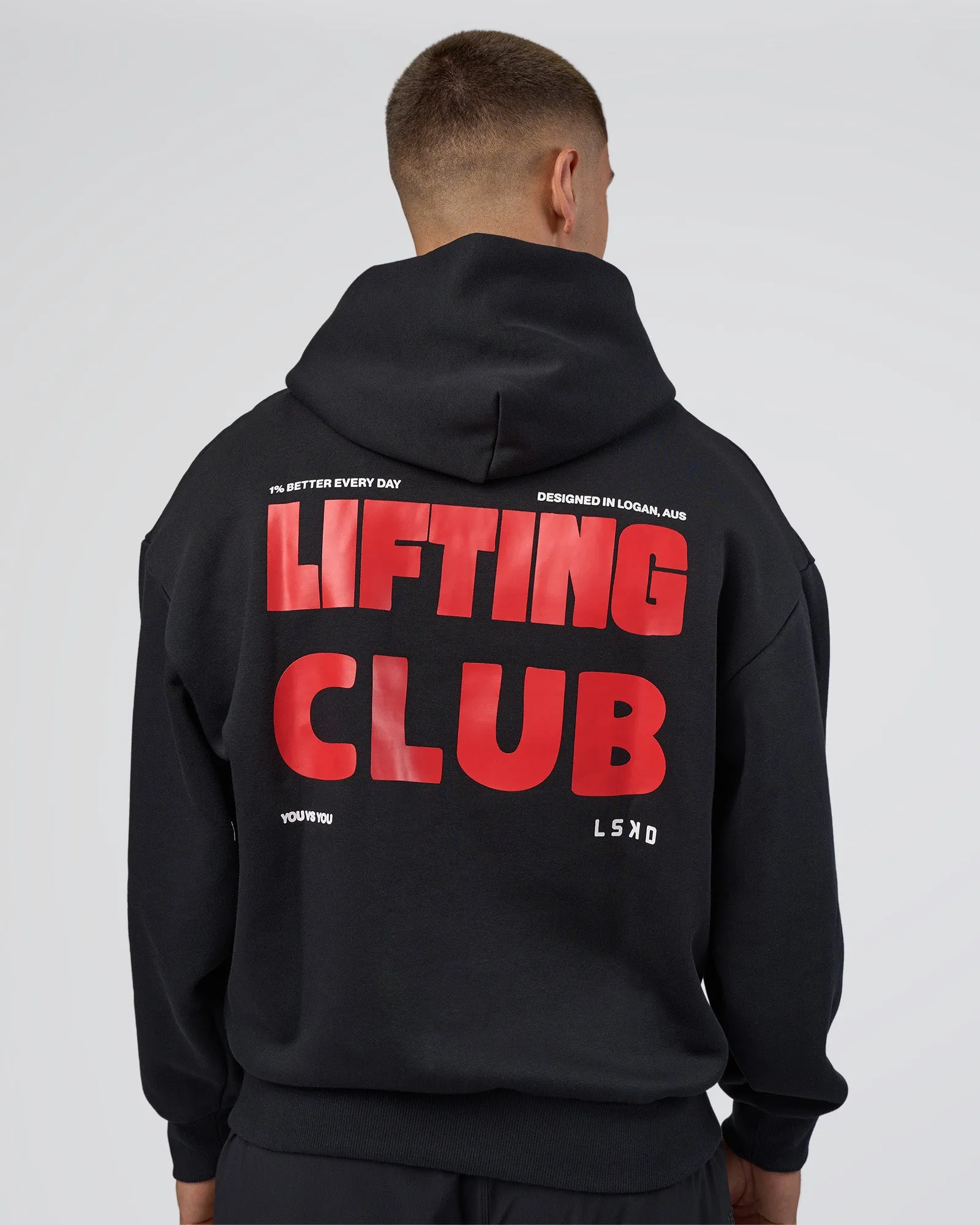 Lifting Unisex Oversized Hoodie - Black-Flame sold by LSKD product image thumbnail 2