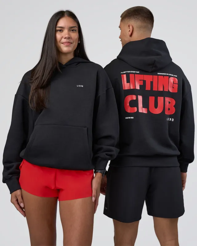 Lifting Unisex Oversized Hoodie - Black-Flame sold by LSKD