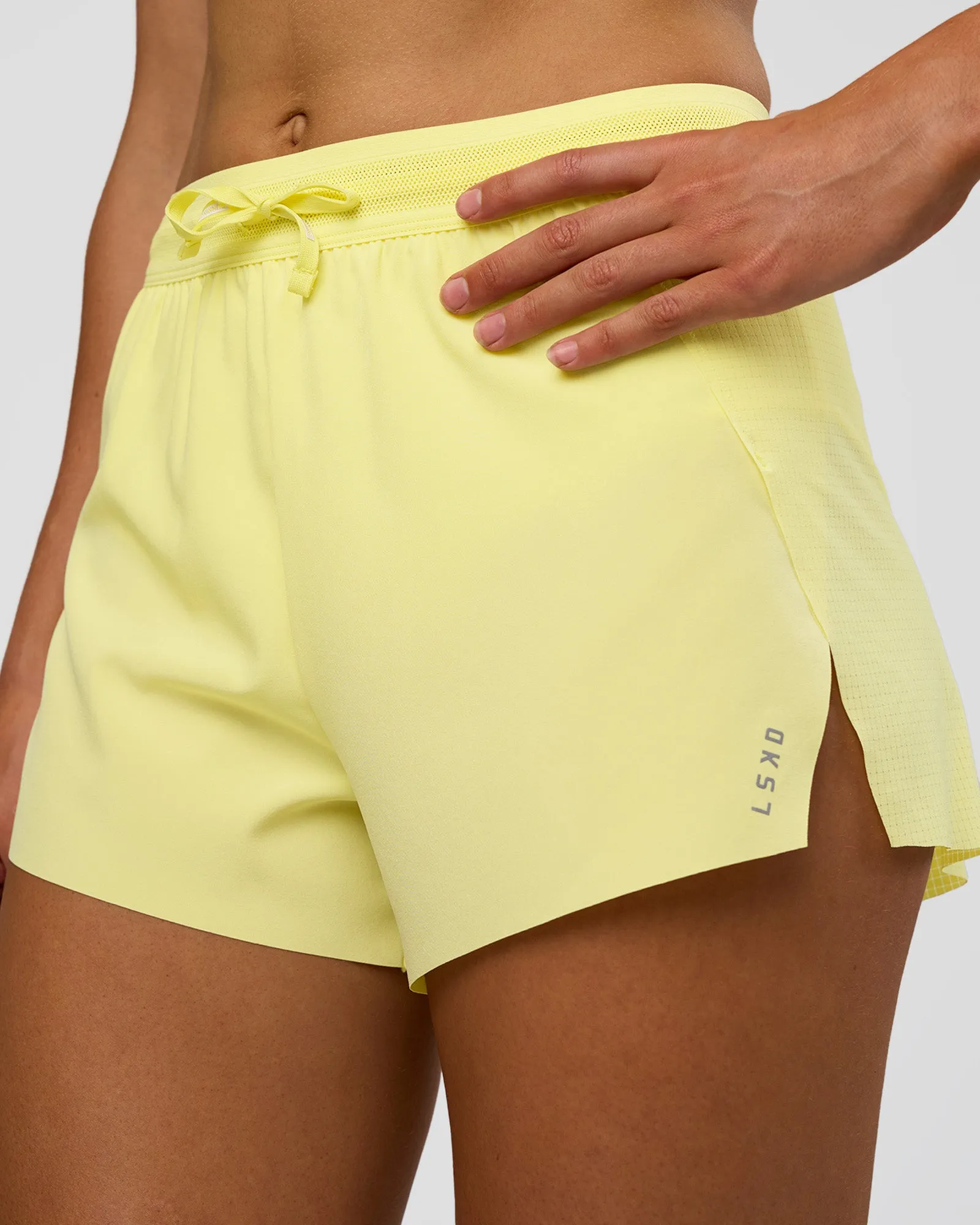 Accelerate 3" High-Rise Running Short - Yellow Fizz sold by LSKD