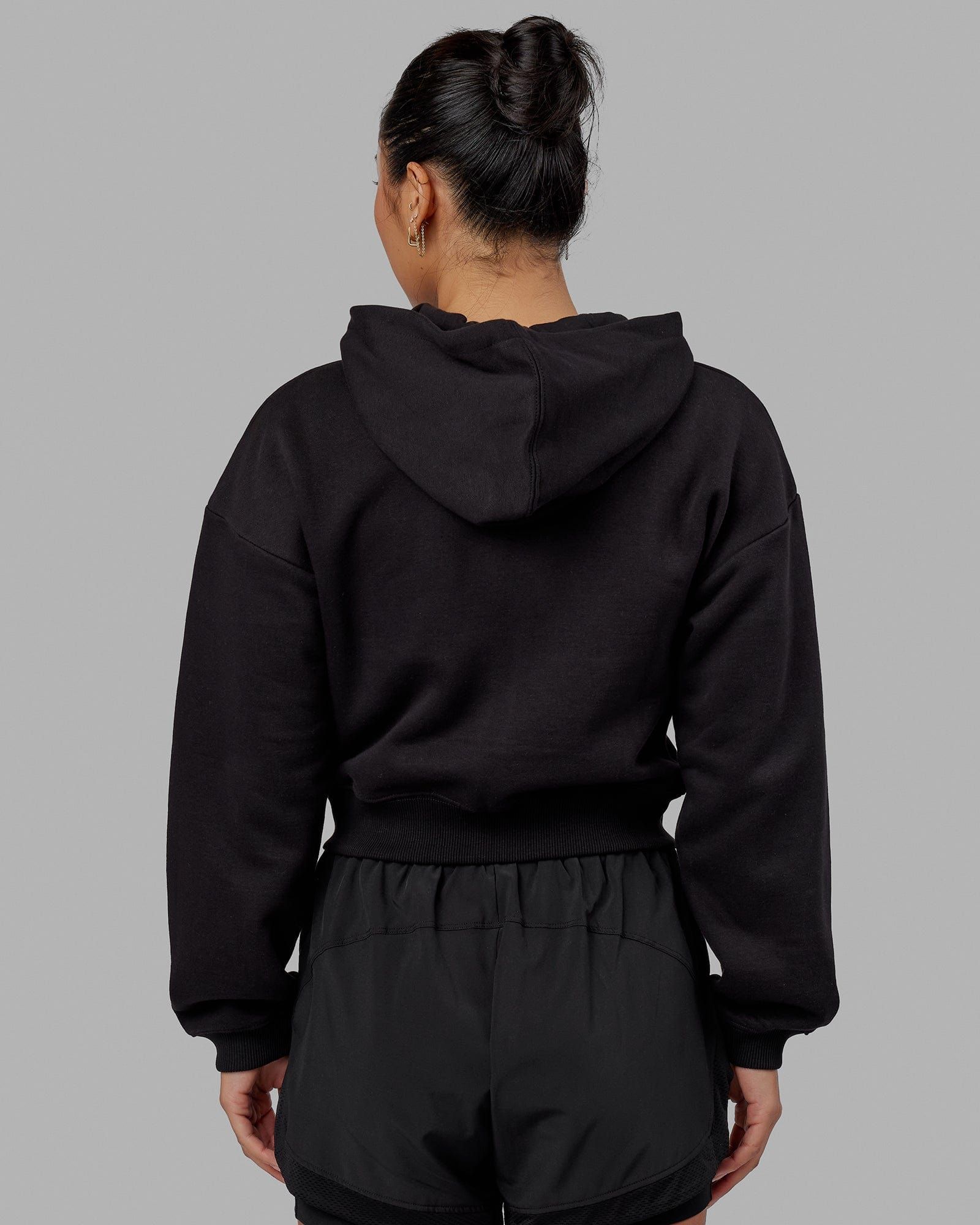 Guild Cropped Hoodie - Black-Power Cobalt sold by LSKD product image thumbnail 4