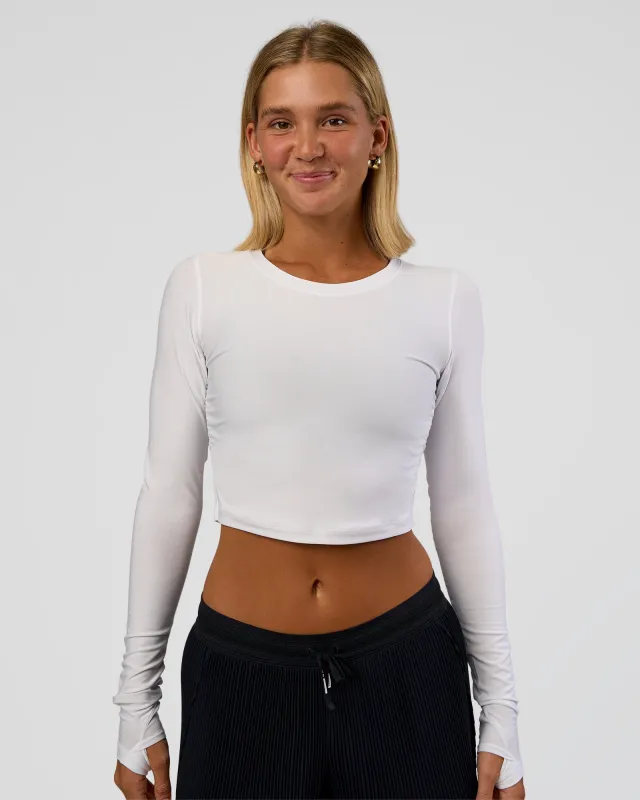 Clarity Long Sleeve Tee - White sold by LSKD