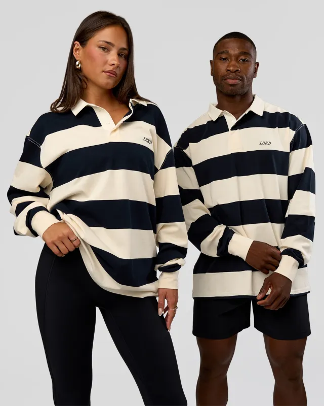 Clubhouse Unisex Rugby Polo - Future Navy-Off White sold by LSKD