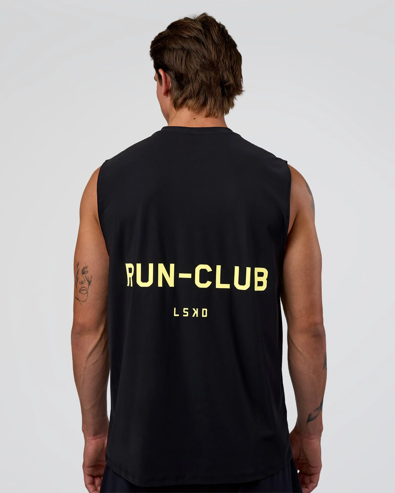 Cadence RUN CLUB Muscle Tank - Black-Yellow Fizz sold by LSKD product image thumbnail 2